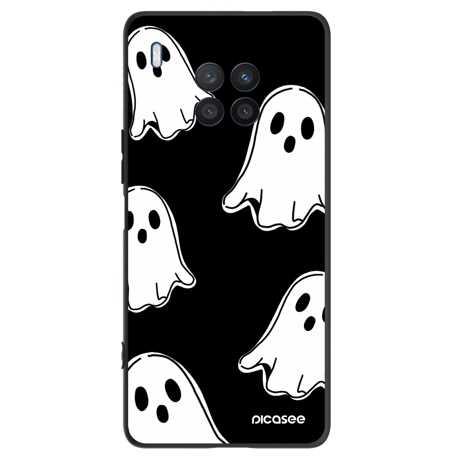 Picasee Honor 50 Lite Hülle - Schwarzes Silikon - Black ghosts