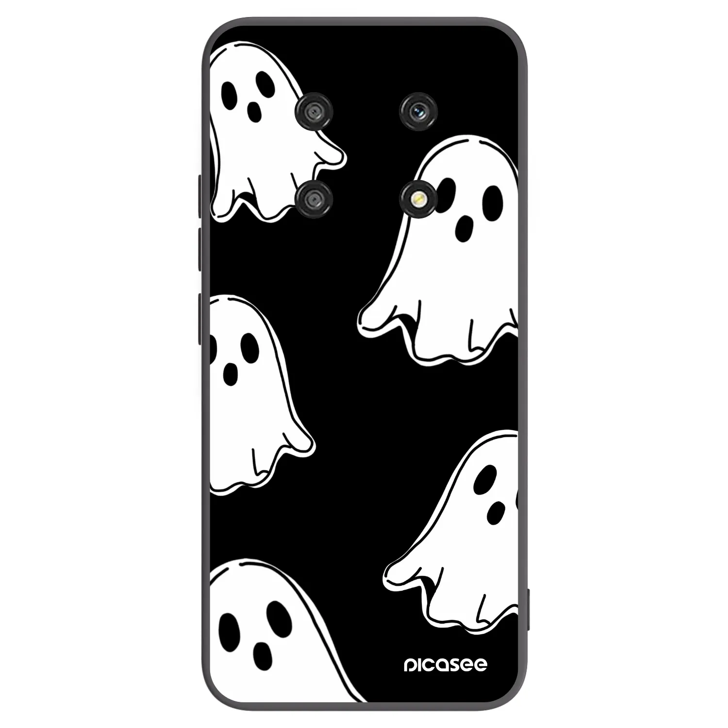Picasee Honor Magic4 Lite 5G Hülle - Schwarzes Silikon - Black ghosts