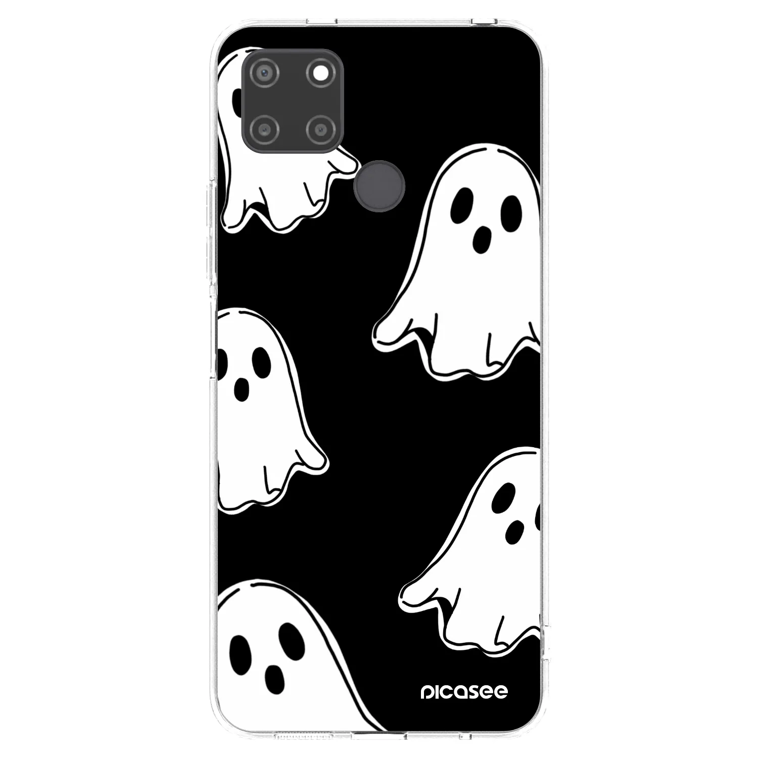 Picasee Realme C21Y Hülle - Transparentes Silikon - Black ghosts