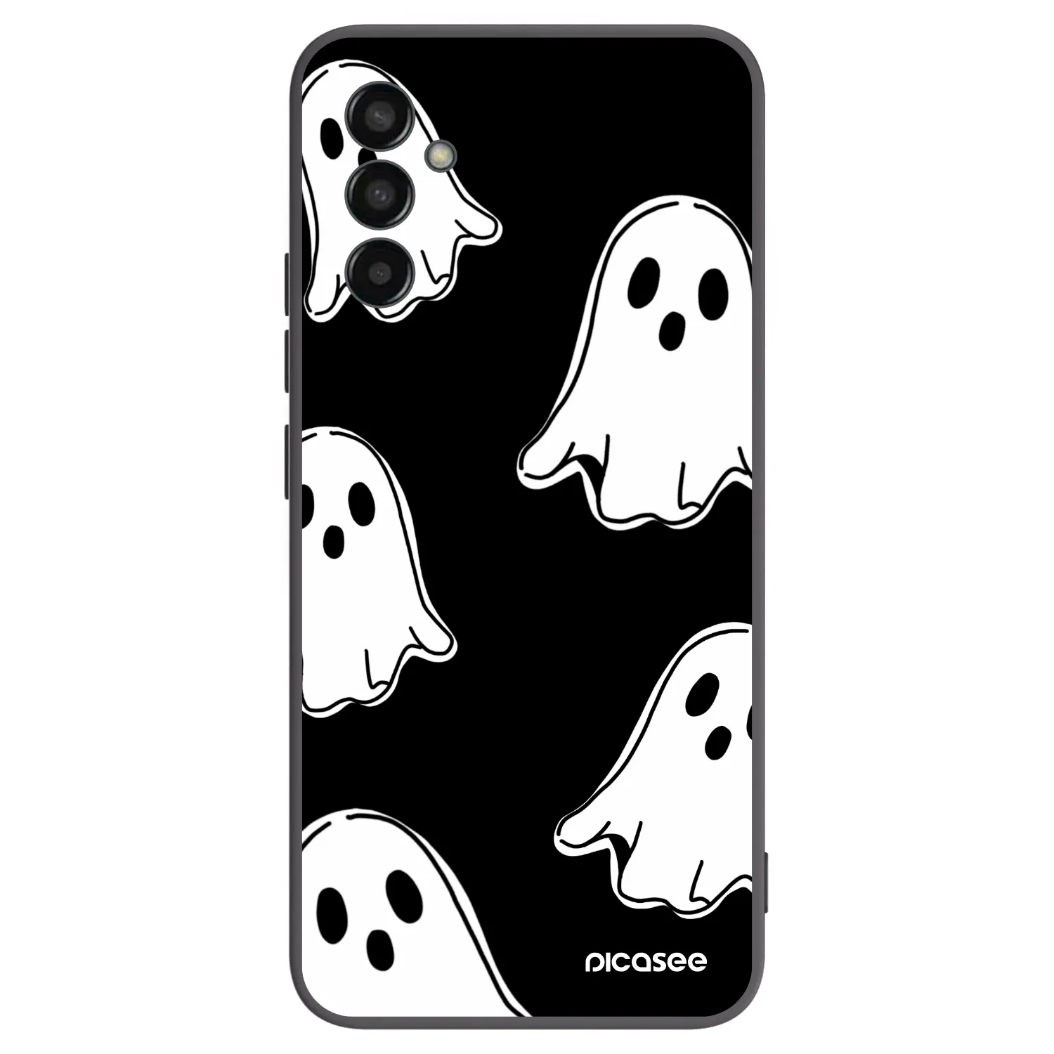 Picasee Samsung Galaxy M13 M135F Hülle - Schwarzes Silikon - Black ghosts
