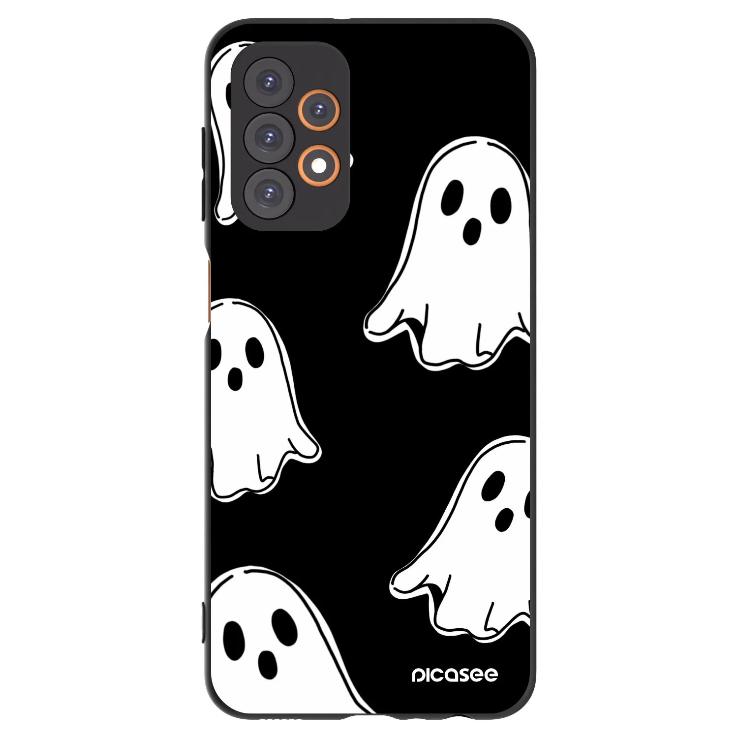 Picasee Samsung Galaxy A23 A235F 4G Hülle - Schwarzes Silikon - Black ghosts