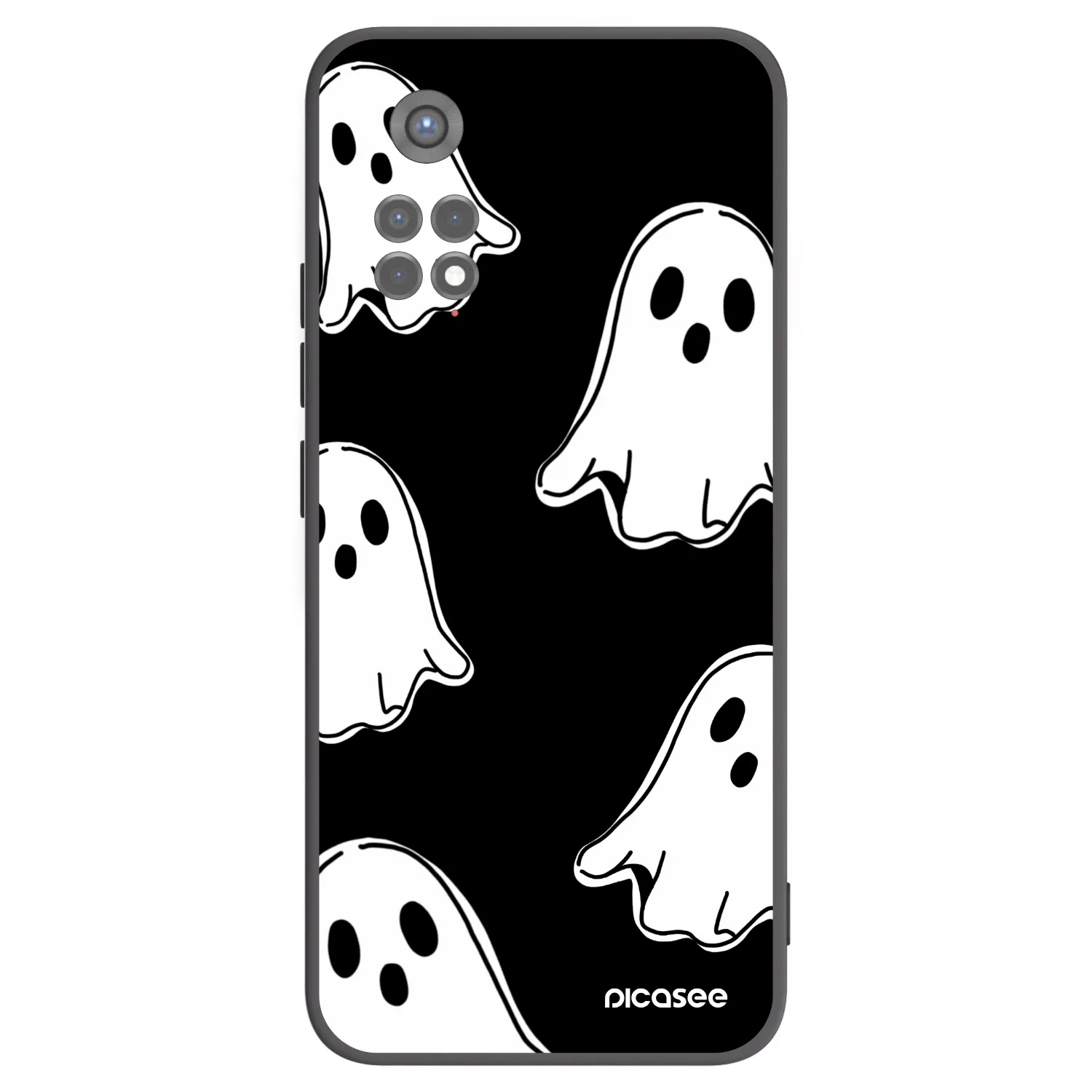 Picasee Xiaomi Redmi Note 11S 5G Hülle - Schwarzes Silikon - Black ghosts