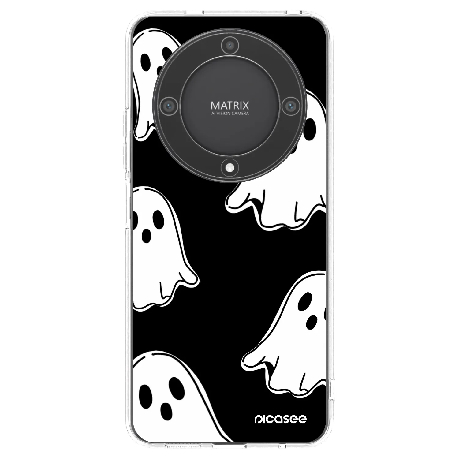 Picasee Honor Magic5 Lite 5G Hülle - Transparentes Silikon - Black ghosts