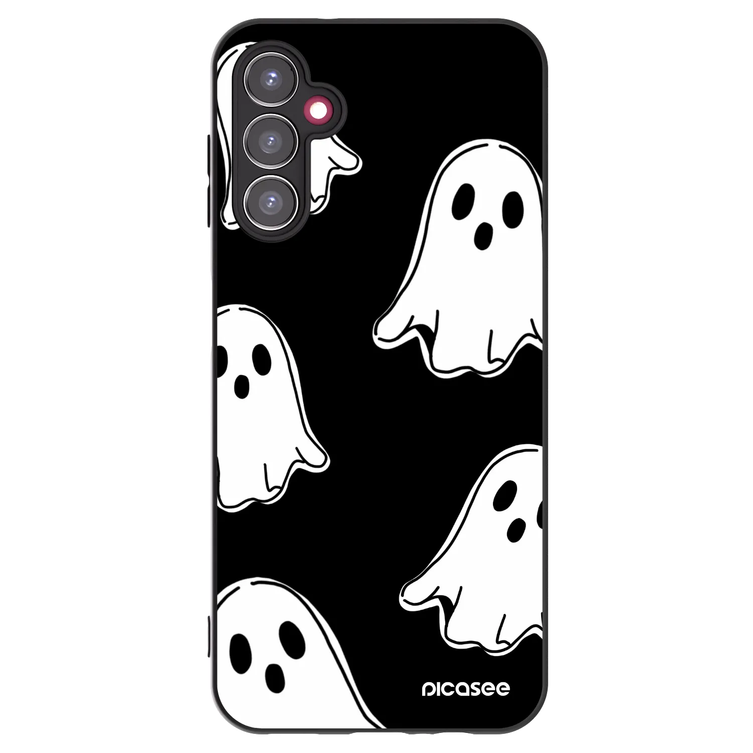 Picasee Samsung Galaxy A14 5G A146P Hülle - Schwarzes Silikon - Black ghosts