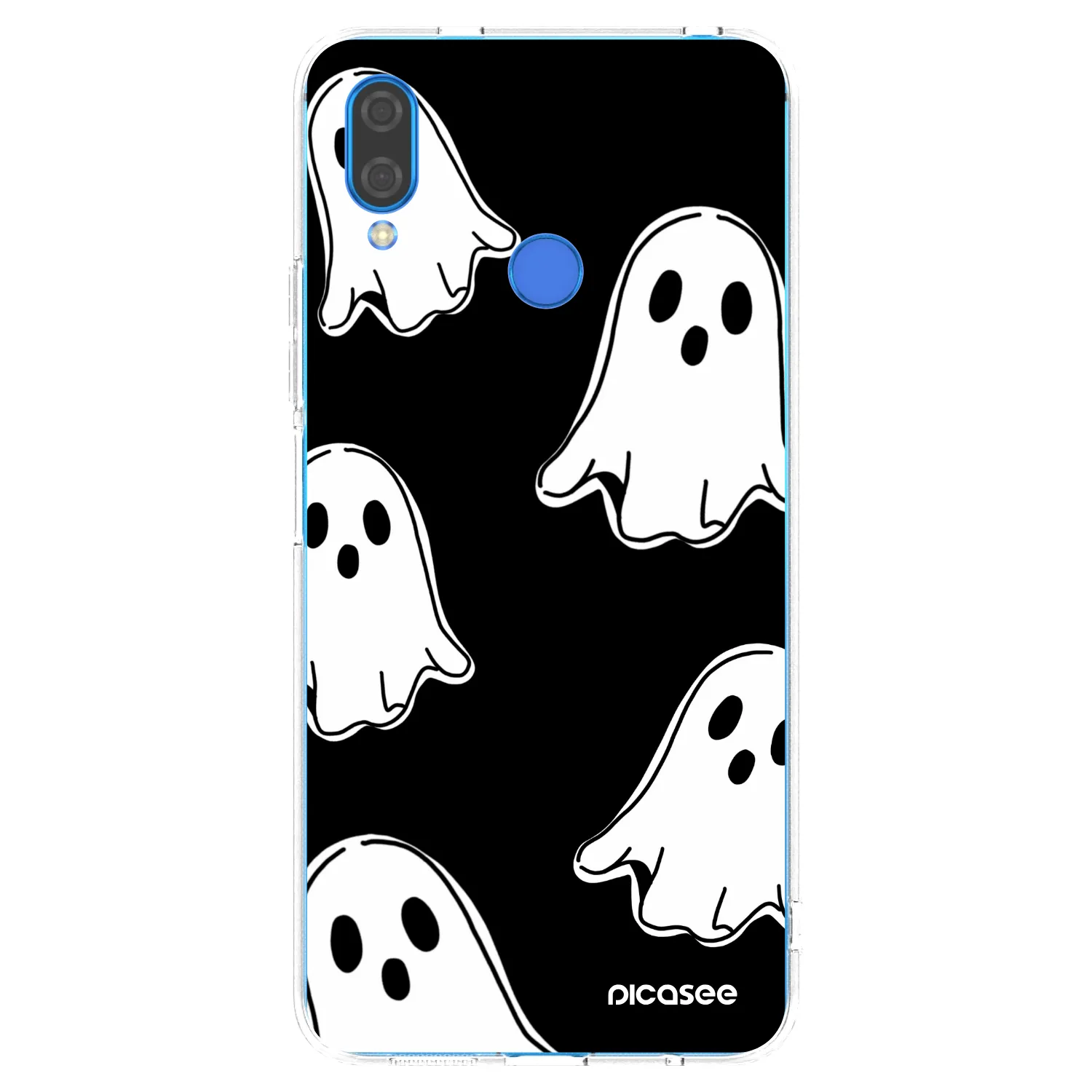 Picasee Huawei Nova 3 Hülle - Transparentes Silikon - Black ghosts