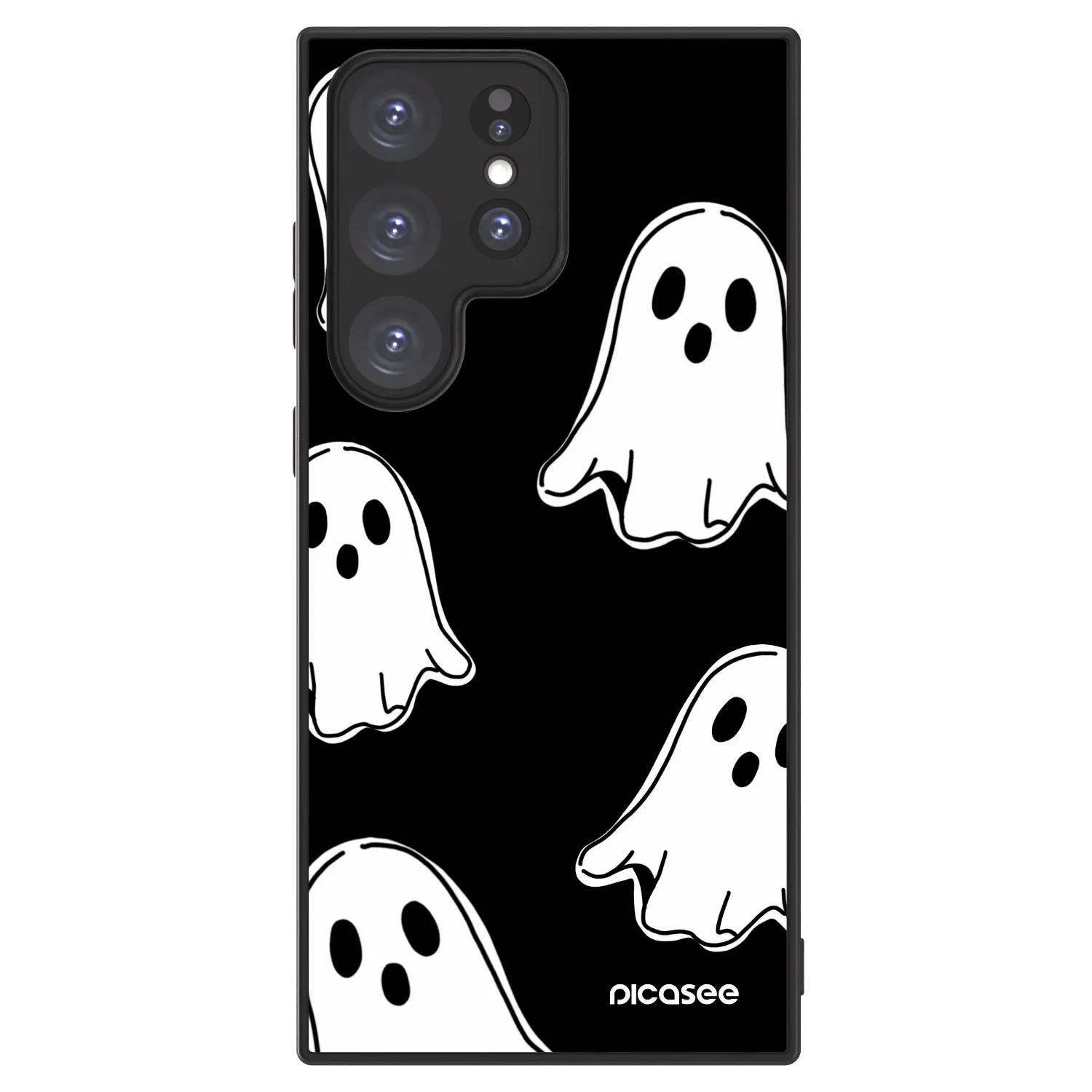 Picasee ULTIMATE CASE PowerShare für Samsung Galaxy S23 Ultra 5G - Black ghosts