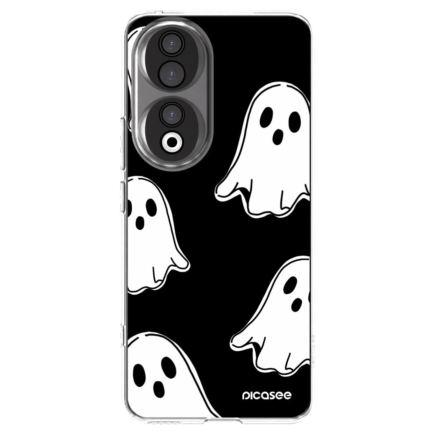 Picasee Honor 90 5G Hülle - Transparentes Silikon - Black ghosts
