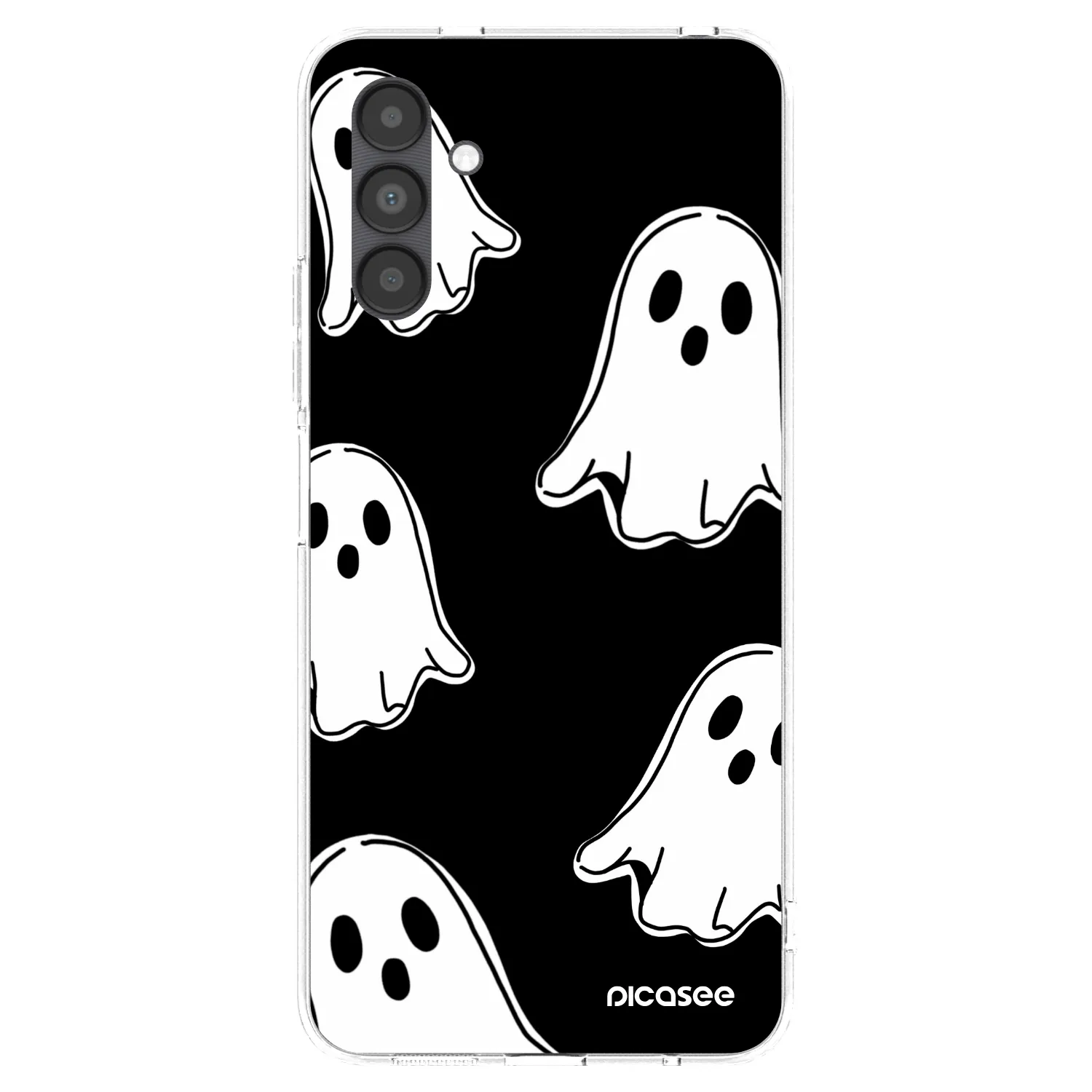 Picasee Samsung Galaxy A04s A047F Hülle - Transparentes Silikon - Black ghosts