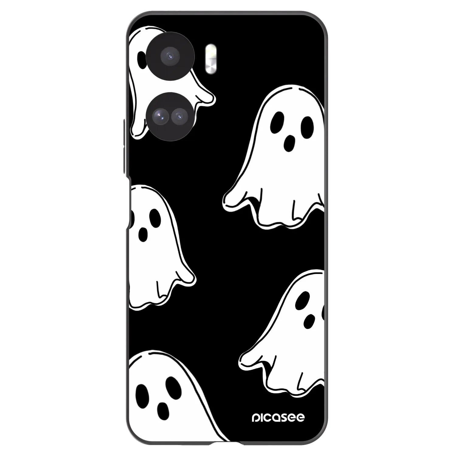 Picasee Honor 90 Lite 5G Hülle - Schwarzes Silikon - Black ghosts
