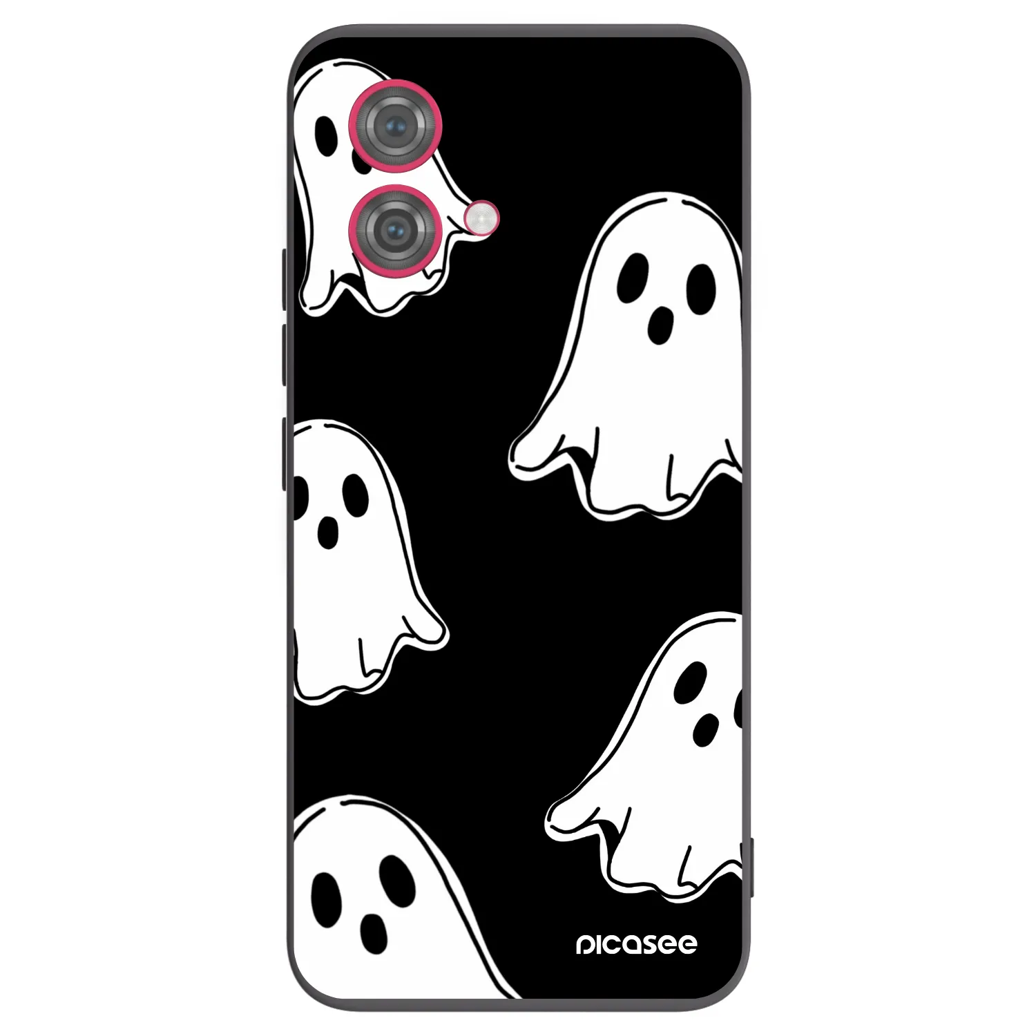 Picasee Motorola Moto G84 5G Hülle - Schwarzes Silikon - Black ghosts