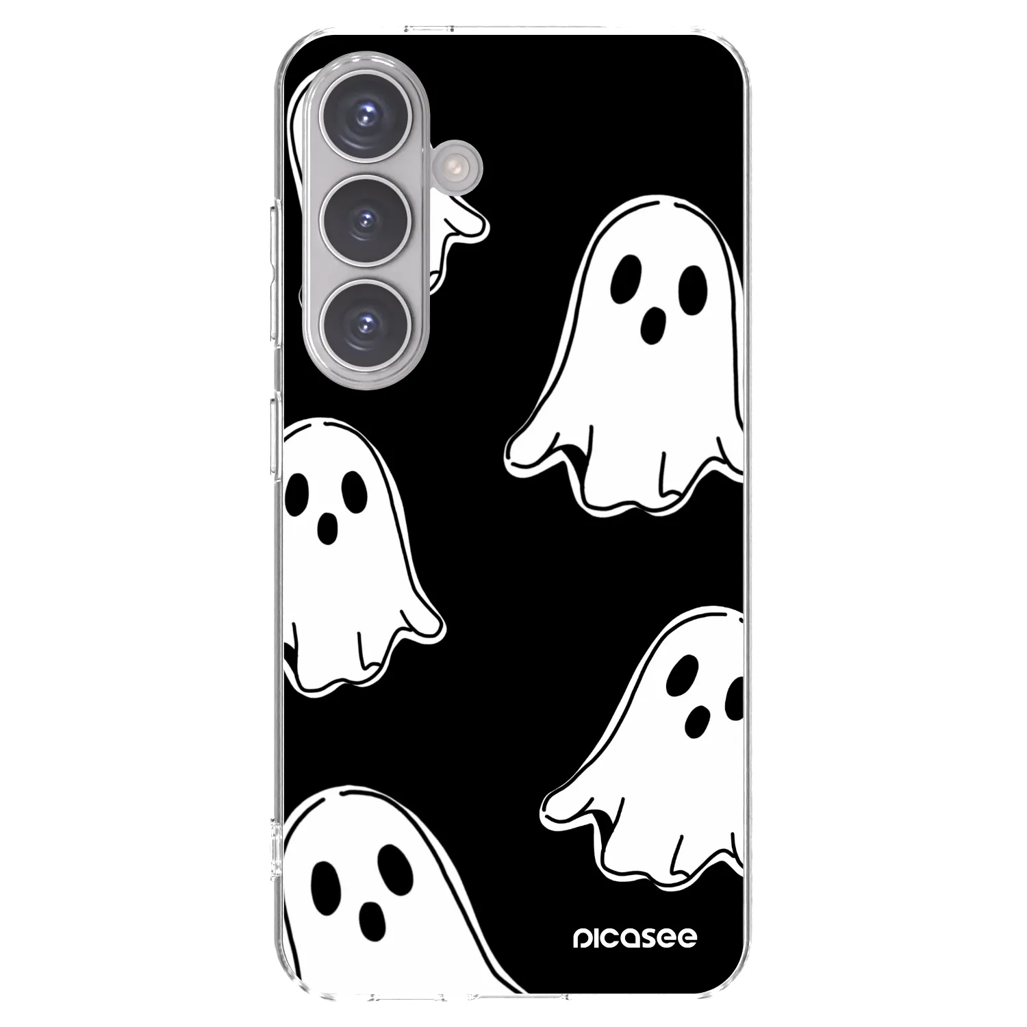 Picasee Samsung Galaxy S24 S921B 5G Hülle - Transparentes Silikon - Black ghosts