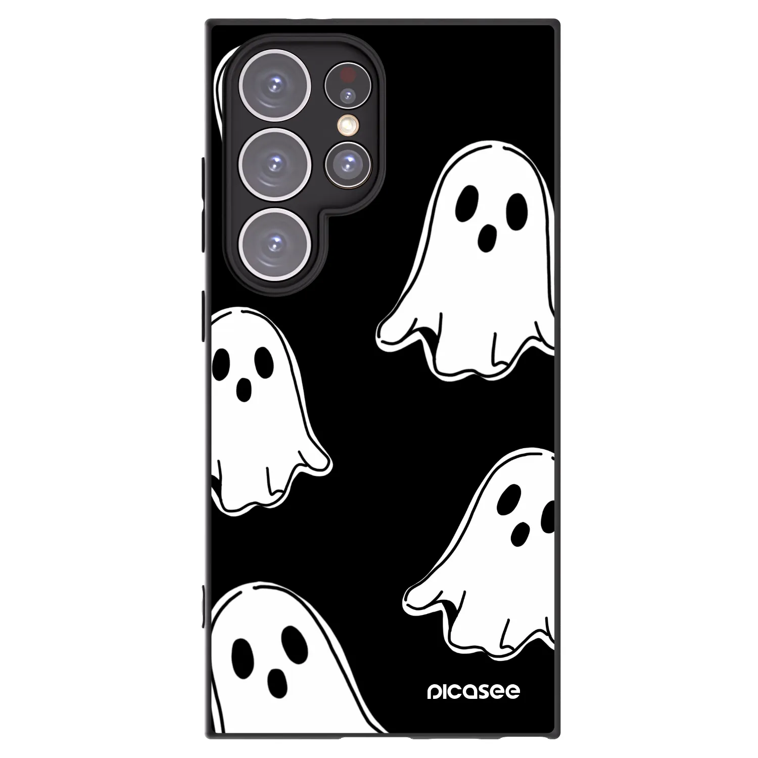 Picasee Samsung Galaxy S24 Ultra S928B 5G Hülle - Schwarzes Silikon - Black ghosts