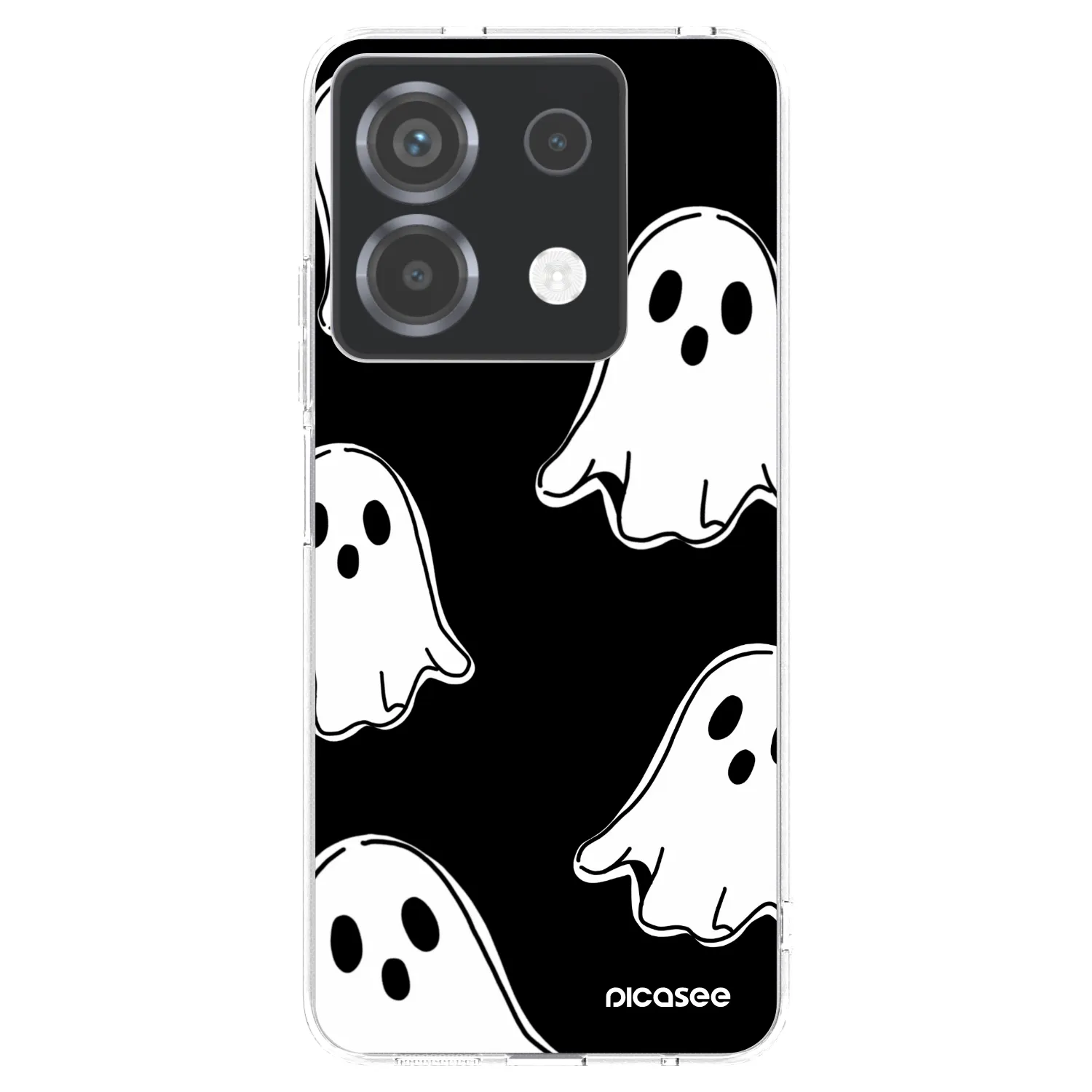 Picasee Xiaomi Poco X6 Hülle - Transparentes Silikon - Black ghosts