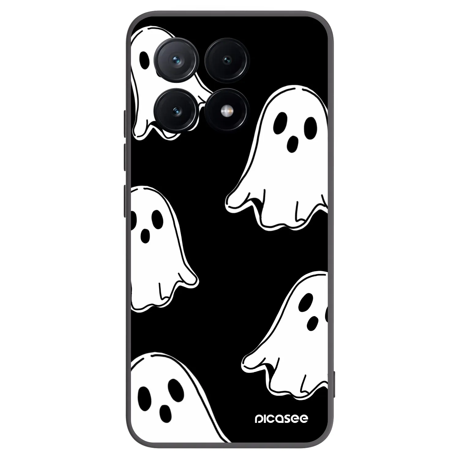Picasee Xiaomi Poco X6 Pro Hülle - Schwarzes Silikon - Black ghosts