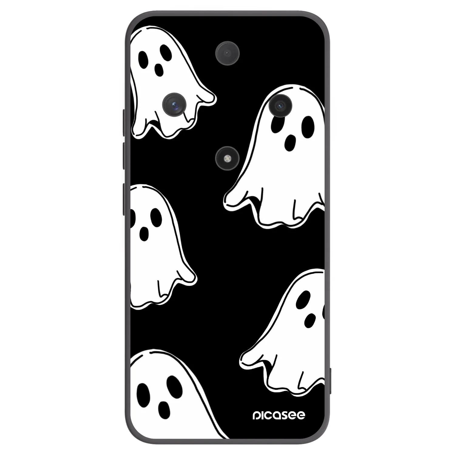 Picasee Honor Magic6 Lite 5G Hülle - Schwarzes Silikon - Black ghosts