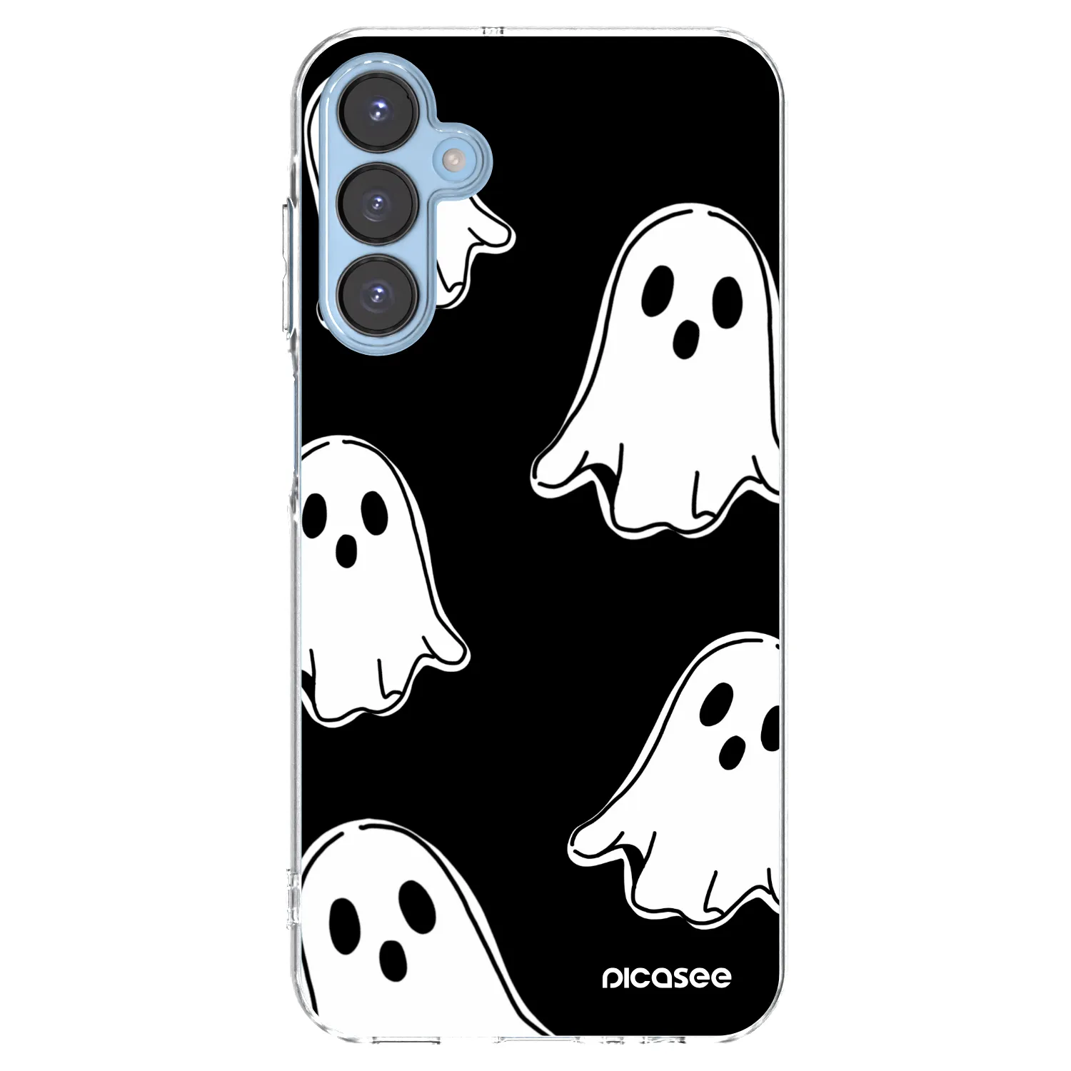Picasee Samsung Galaxy A15 A156B 5G Hülle - Transparentes Silikon - Black ghosts