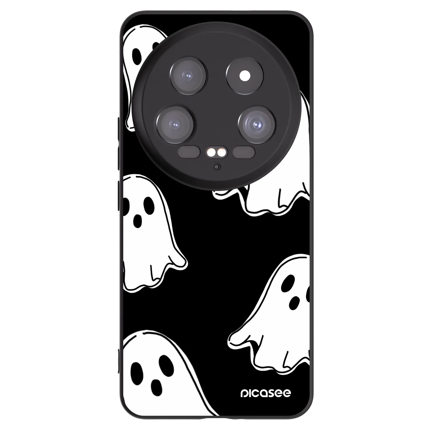 Picasee Xiaomi 14 Ultra Hülle - Schwarzes Silikon - Black ghosts
