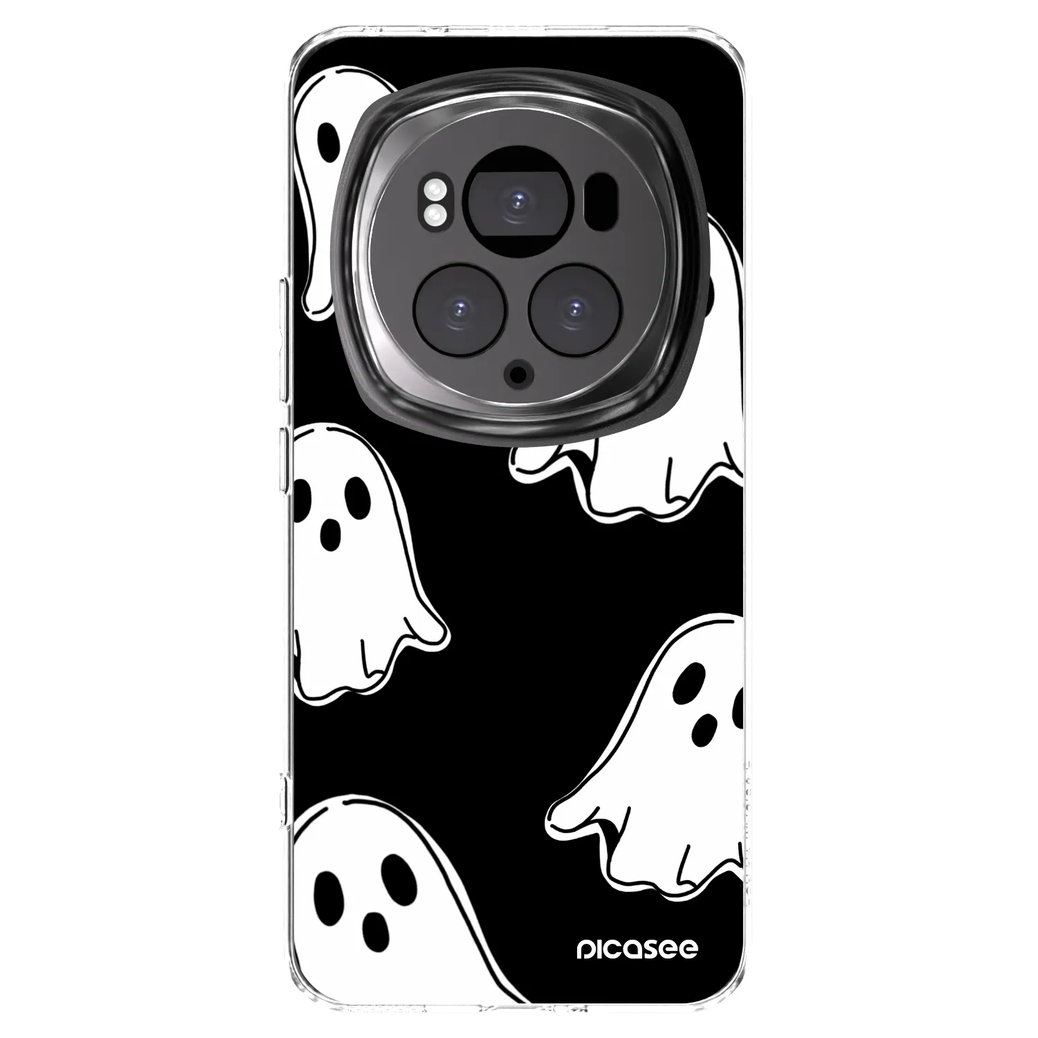 Picasee Honor Magic6 Pro Hülle - Transparentes Silikon - Black ghosts