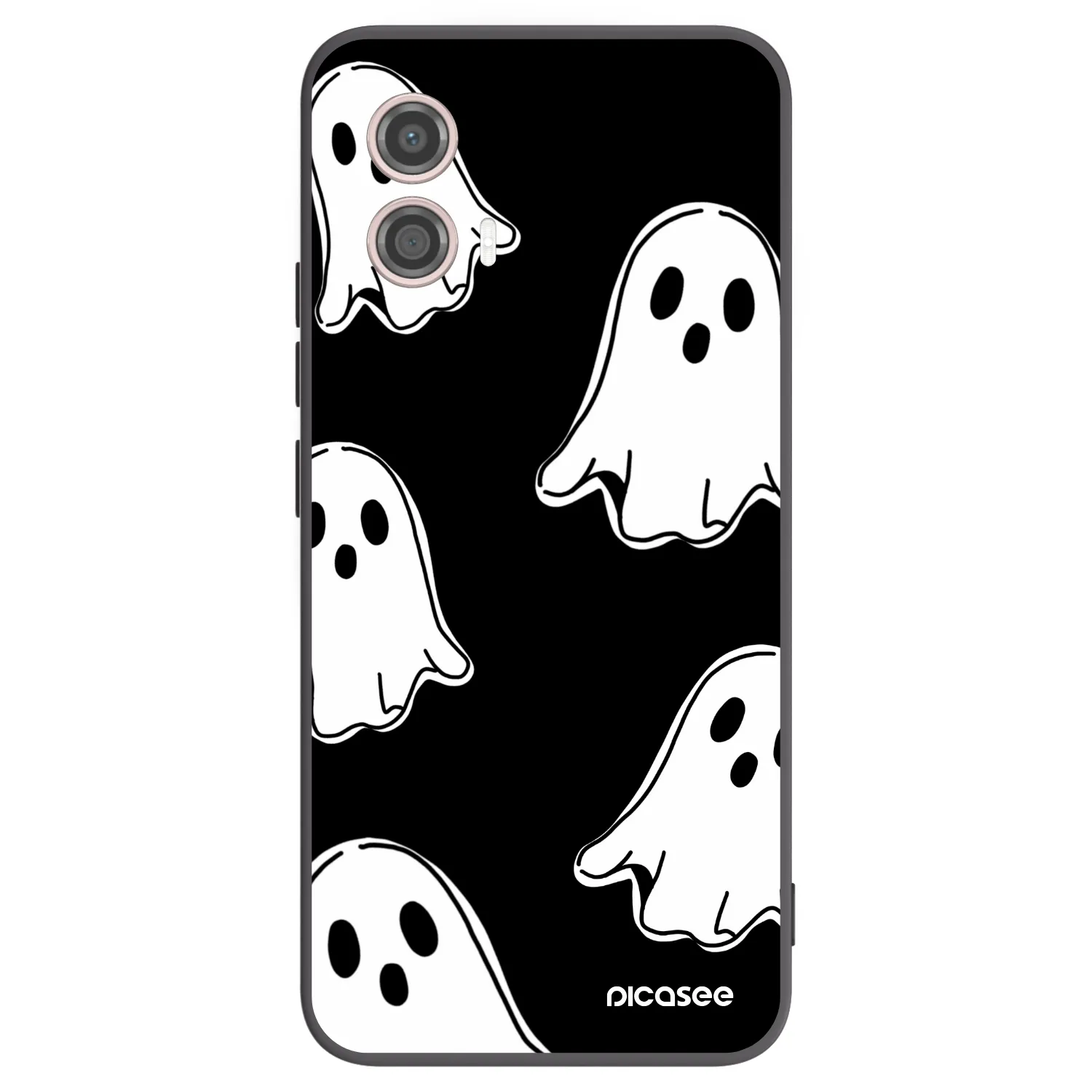 Picasee Motorola Moto G53 5G Hülle - Schwarzes Silikon - Black ghosts