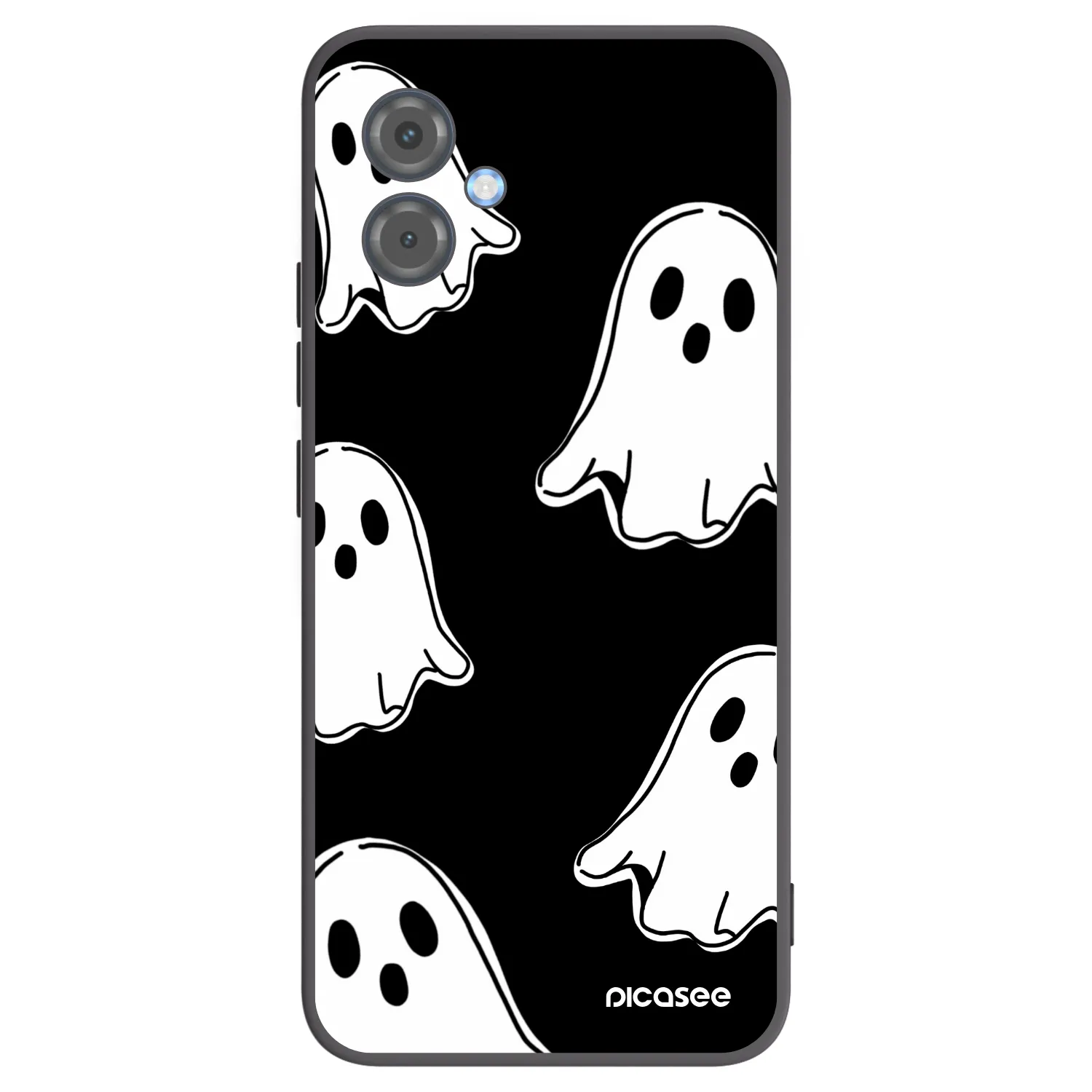 Picasee Motorola Moto G14 Hülle - Schwarzes Silikon - Black ghosts