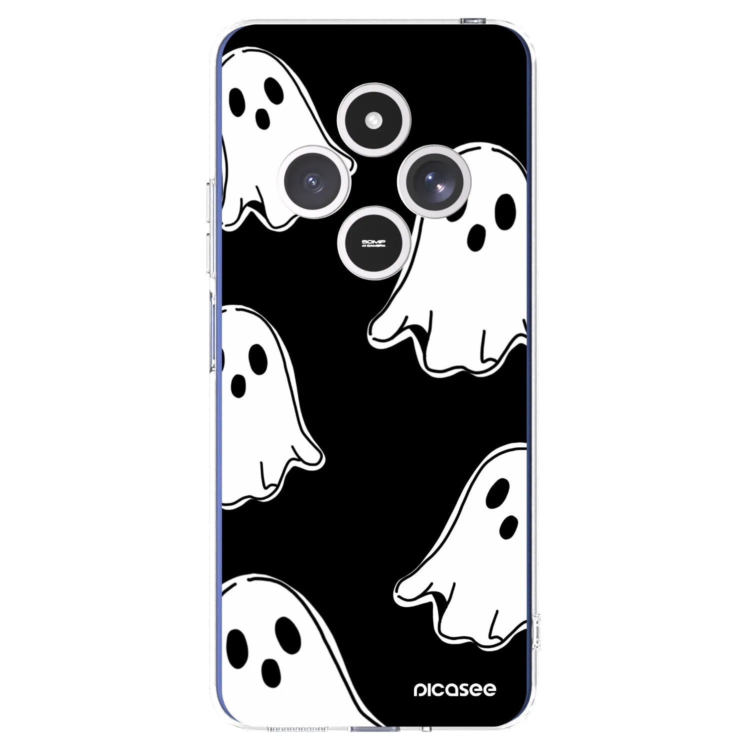 Picasee Xiaomi Redmi 14C Hülle - Transparentes Silikon - Black ghosts