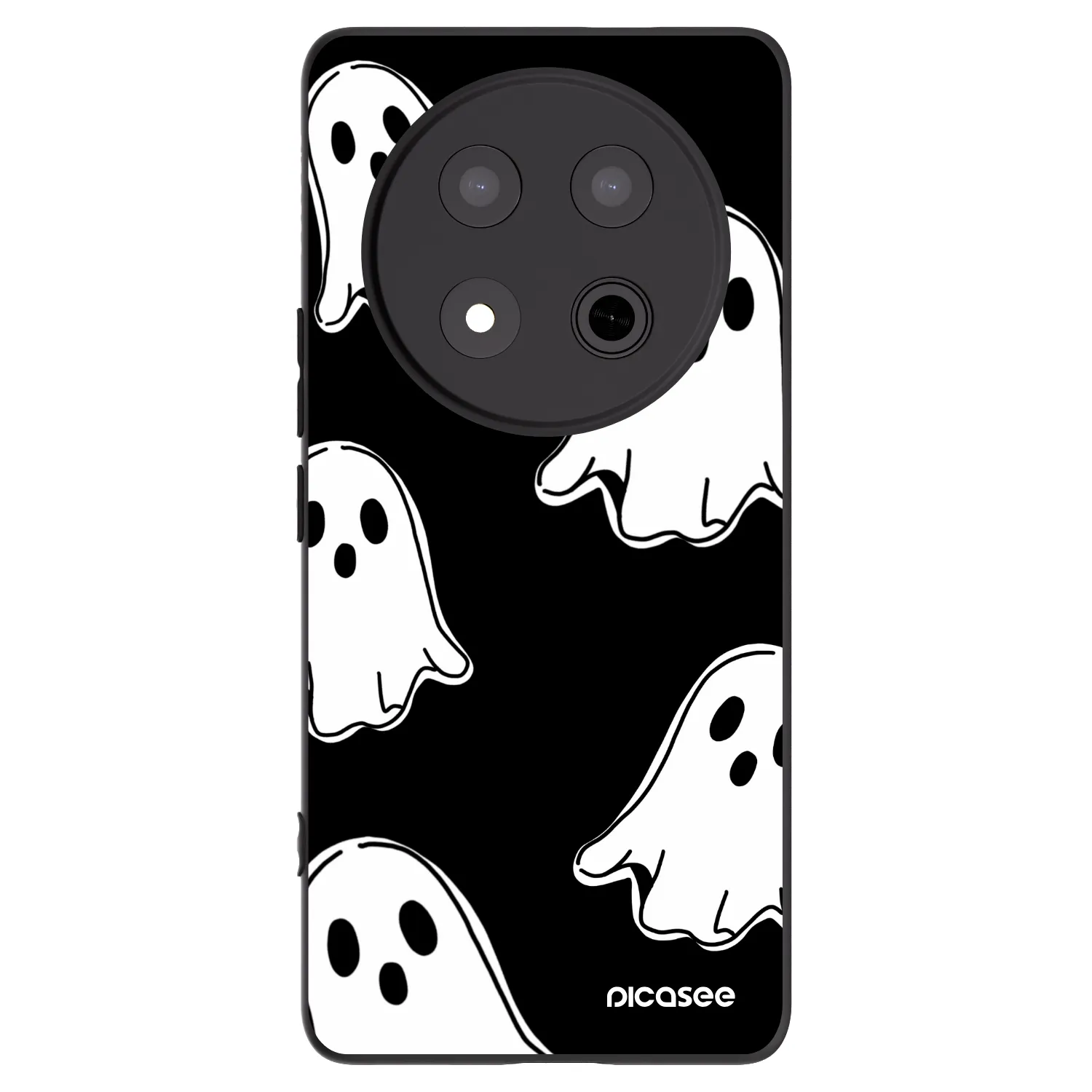 Picasee Honor Magic7 Lite 5G Hülle - Schwarzes Silikon - Black ghosts