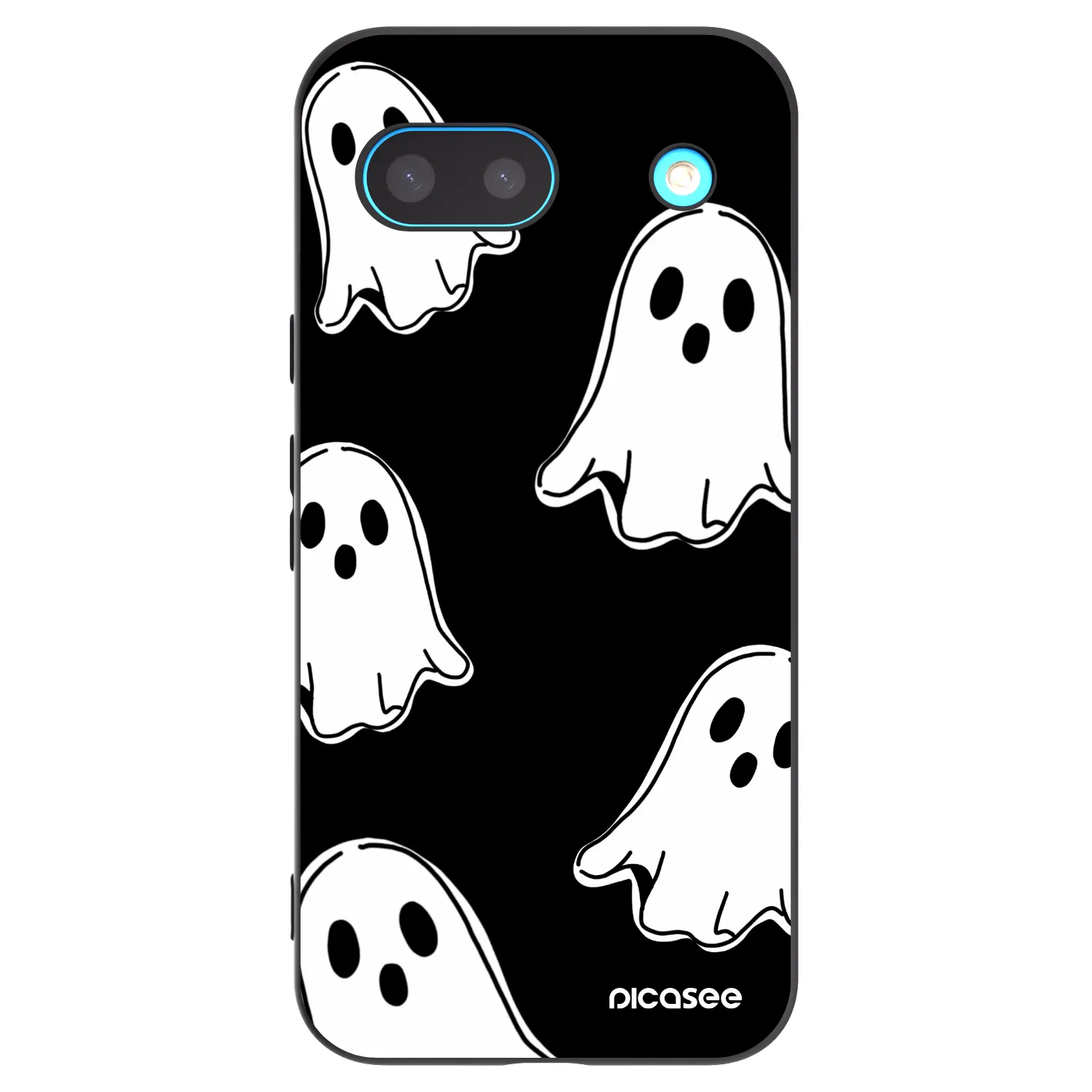 Picasee Google Pixel 8 Hülle - Schwarzes Silikon - Black ghosts