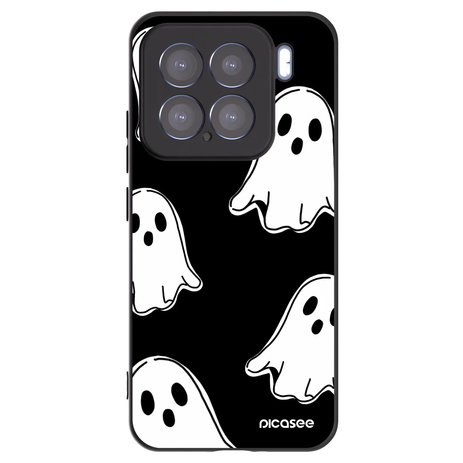Picasee Xiaomi 15 Hülle - Schwarzes Silikon - Black ghosts