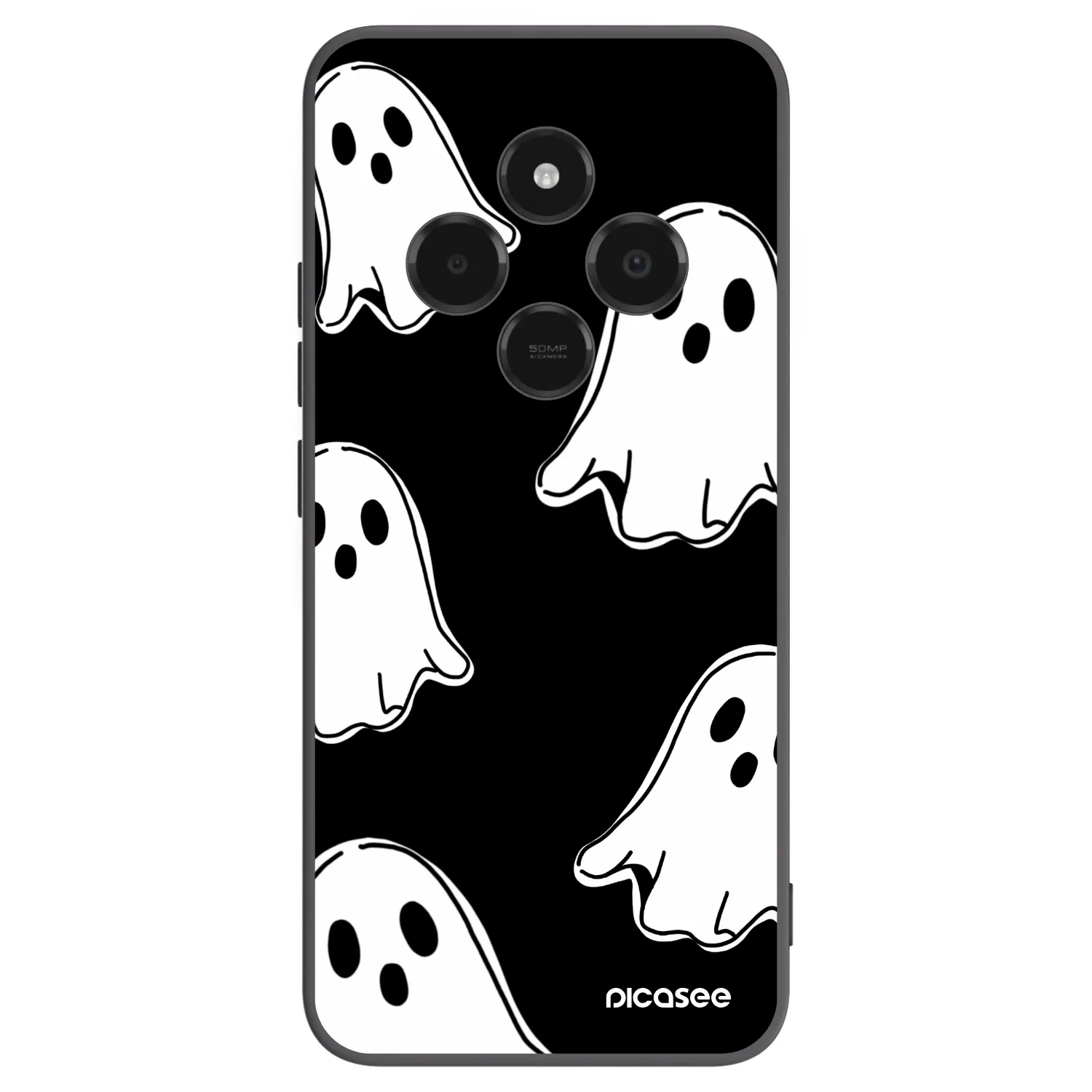 Picasee Xiaomi Poco C75 Hülle - Schwarzes Silikon - Black ghosts