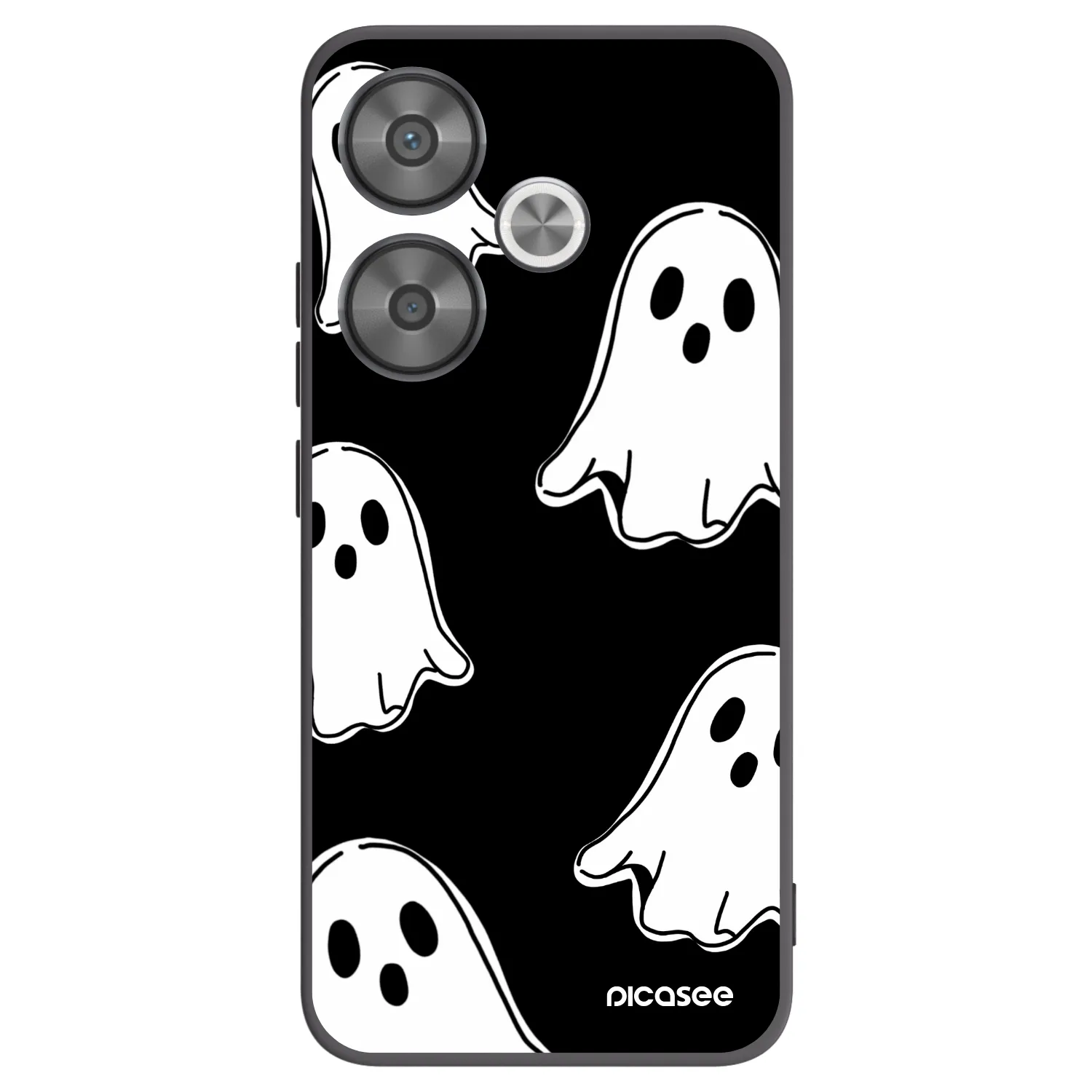Picasee Xiaomi Poco F6 Hülle - Schwarzes Silikon - Black ghosts