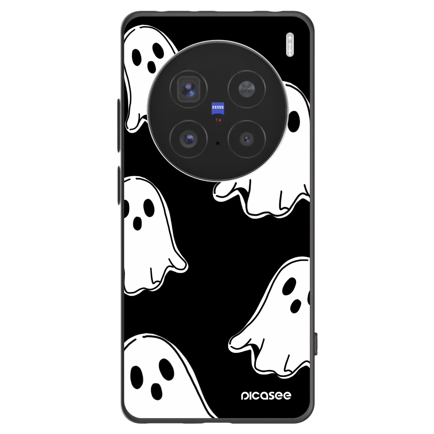 Picasee Vivo X200 Pro Hülle - Schwarzes Silikon - Black ghosts