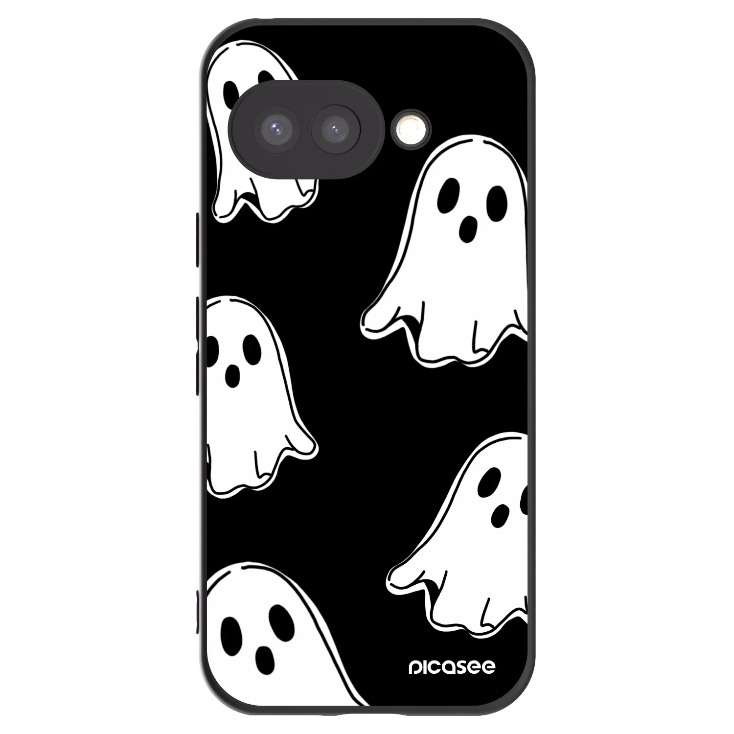Picasee Google Pixel 9a Hülle - Schwarzes Silikon - Black ghosts