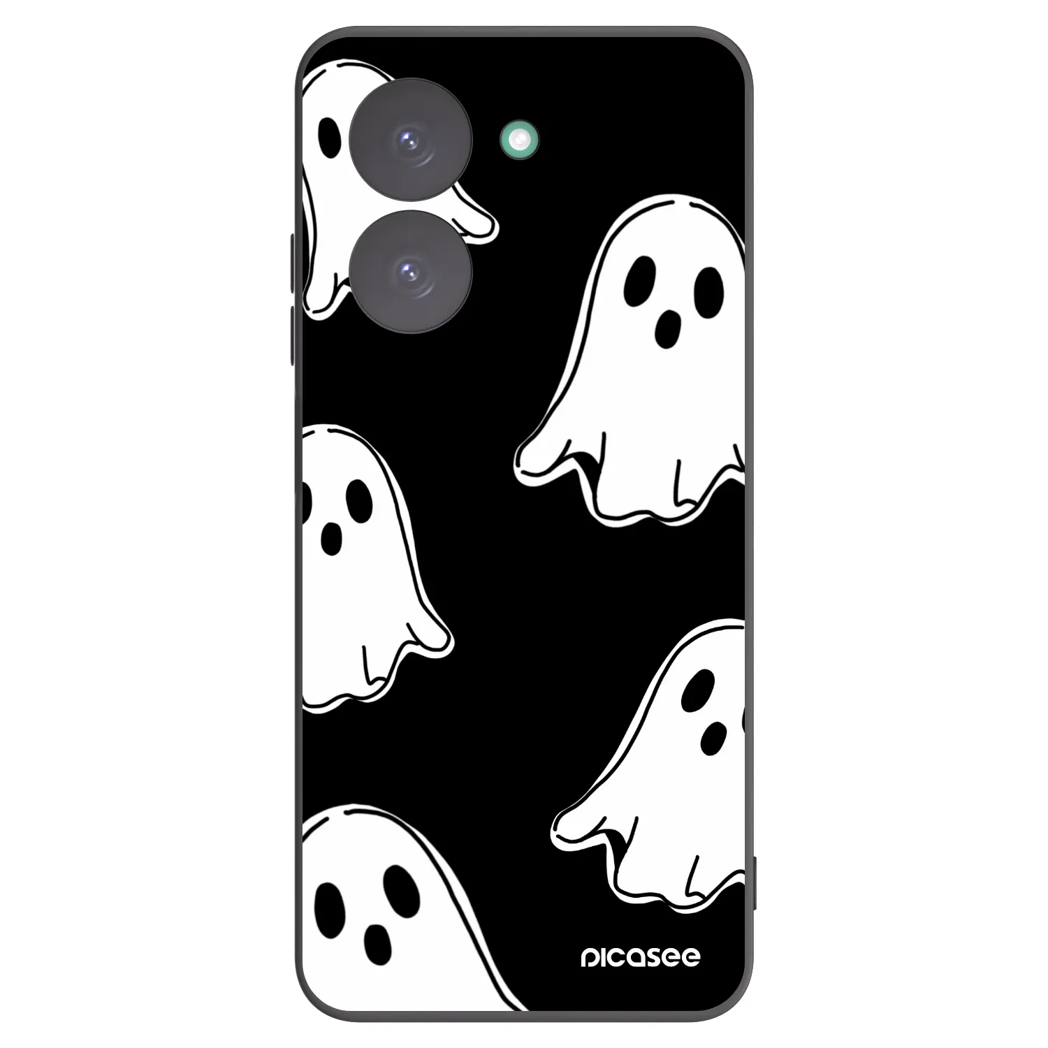 Picasee Xiaomi Redmi A5 Hülle - Schwarzes Silikon - Black ghosts