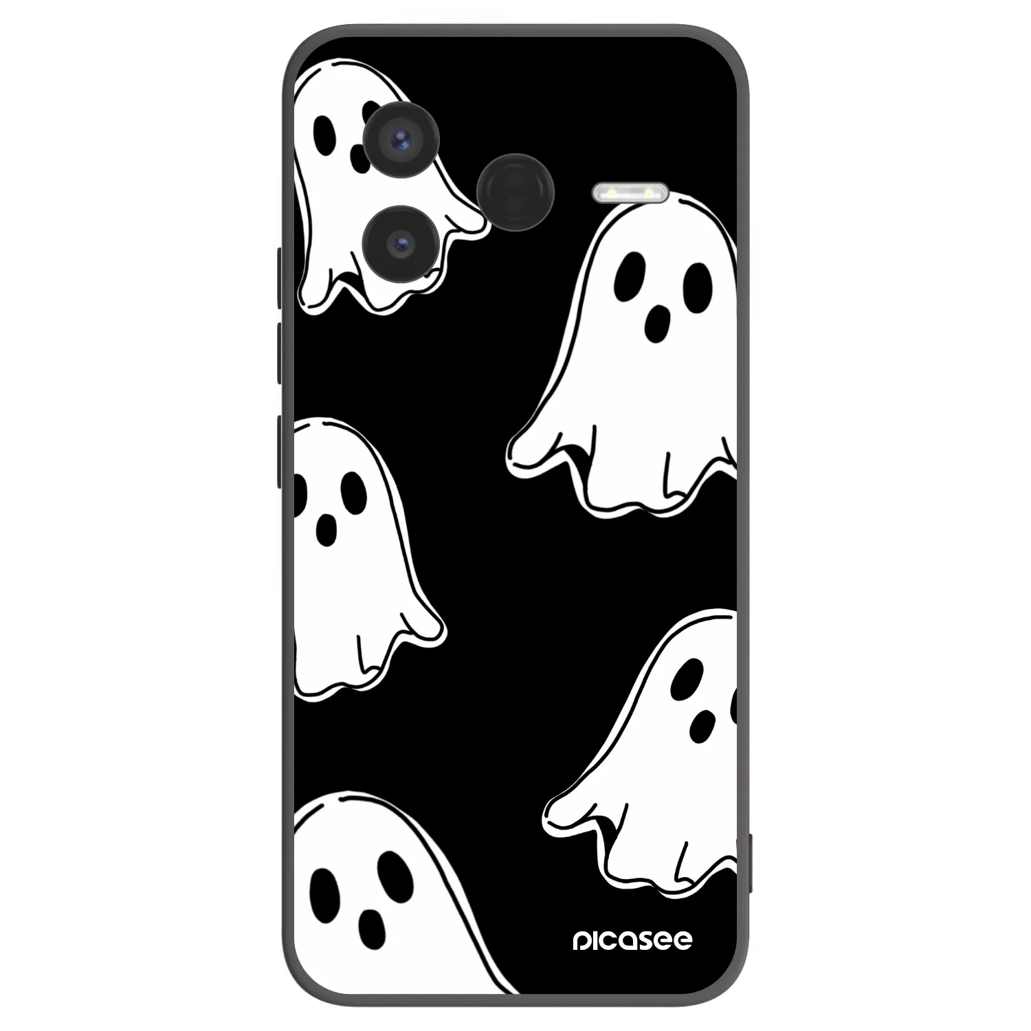 Picasee Xiaomi Poco F7 Pro 5G Hülle - Schwarzes Silikon - Black ghosts