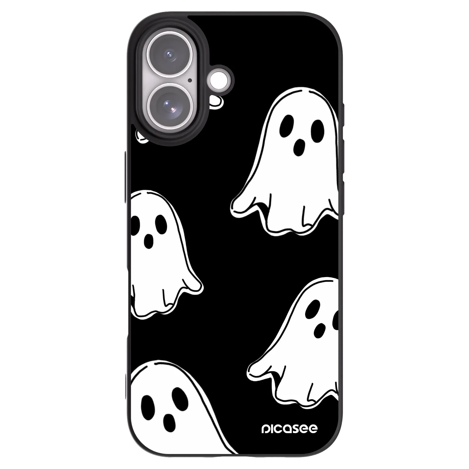 Picasee Apple iPhone 17 Hülle - Schwarzes Silikon - Black ghosts