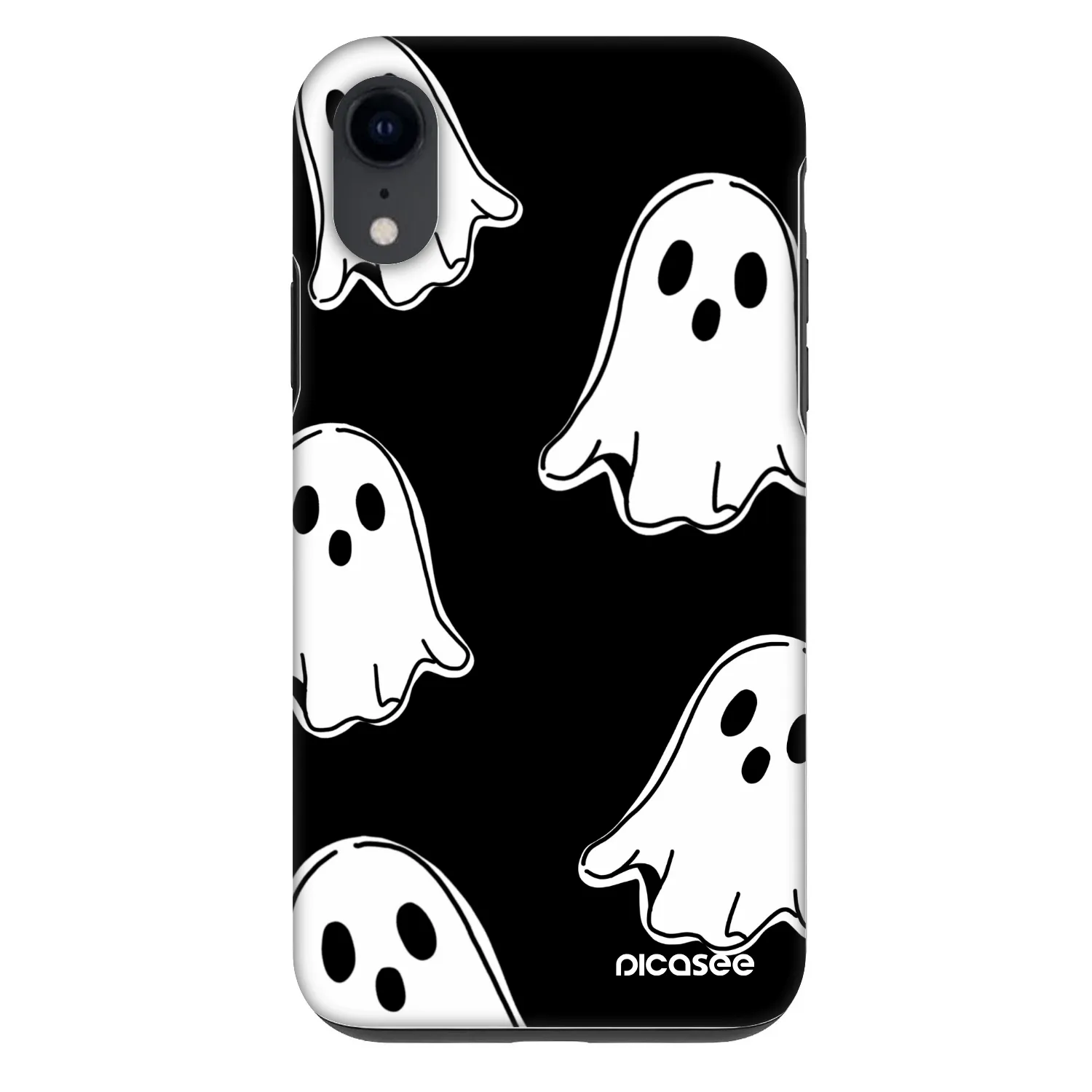 Picasee Fashion Case für Apple iPhone XR - Black ghosts