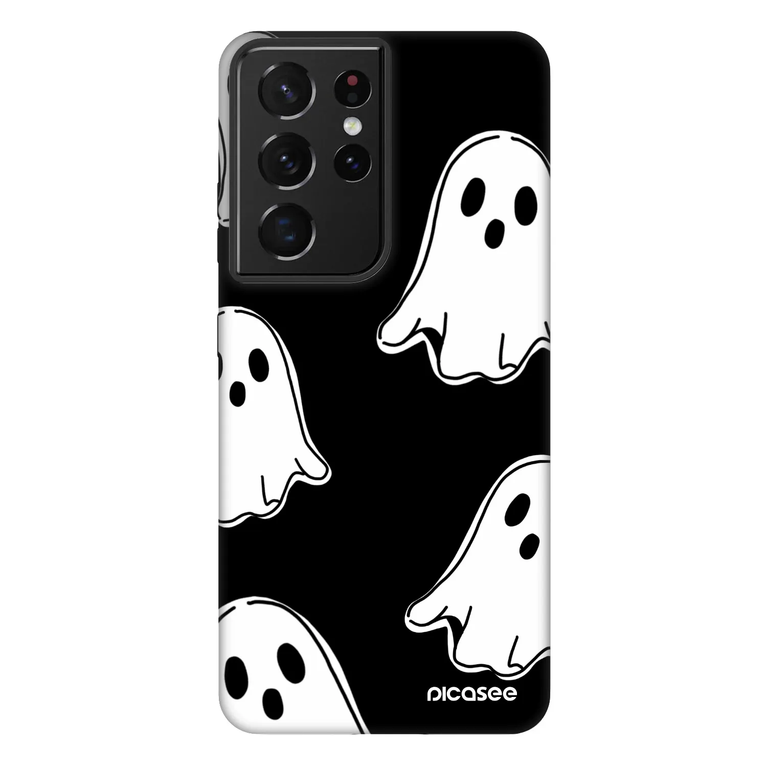Picasee Fashion Case für Samsung Galaxy S21 Ultra 5G G998B - Black ghosts