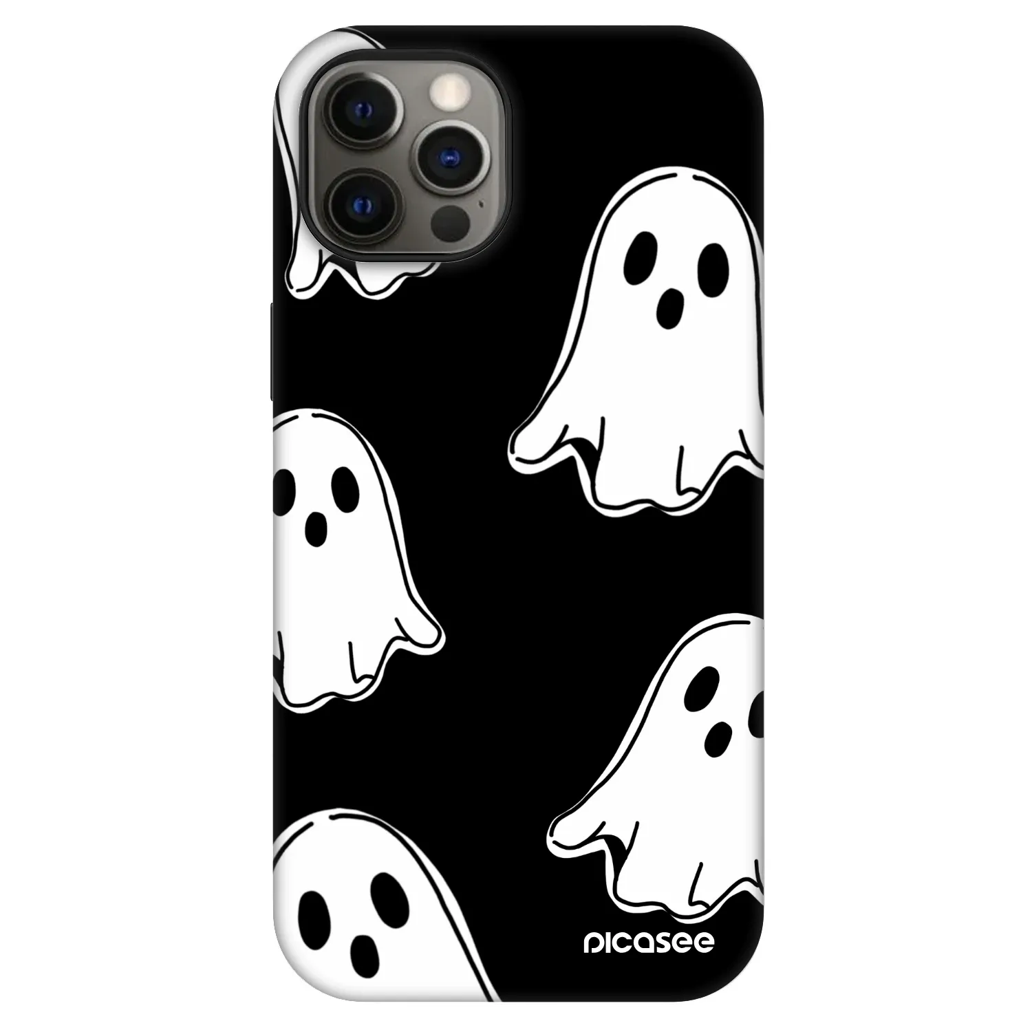 Picasee Fashion Case MagSafe für Apple iPhone 12 Pro - Black ghosts