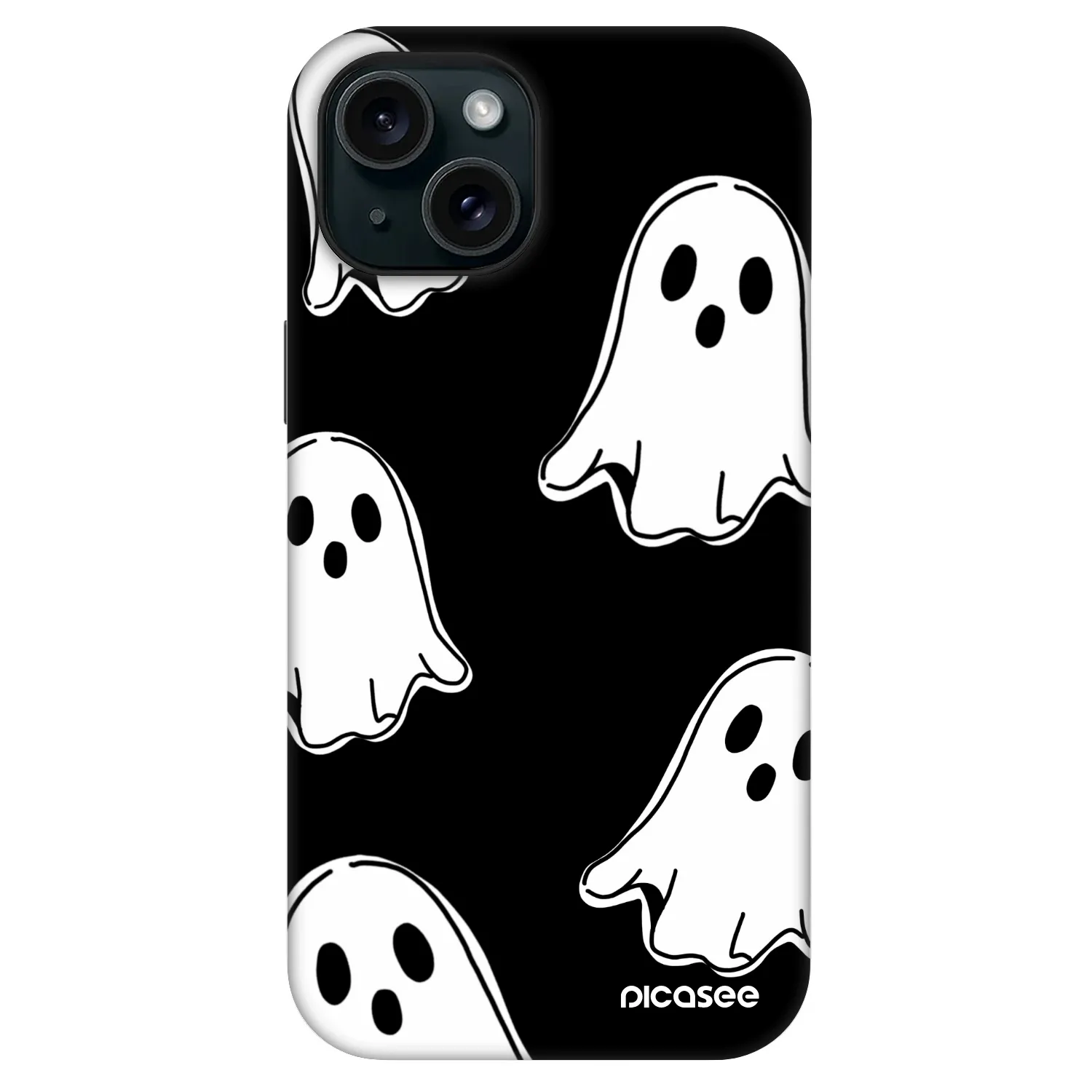Picasee Fashion Case MagSafe für Apple iPhone 13 - Black ghosts
