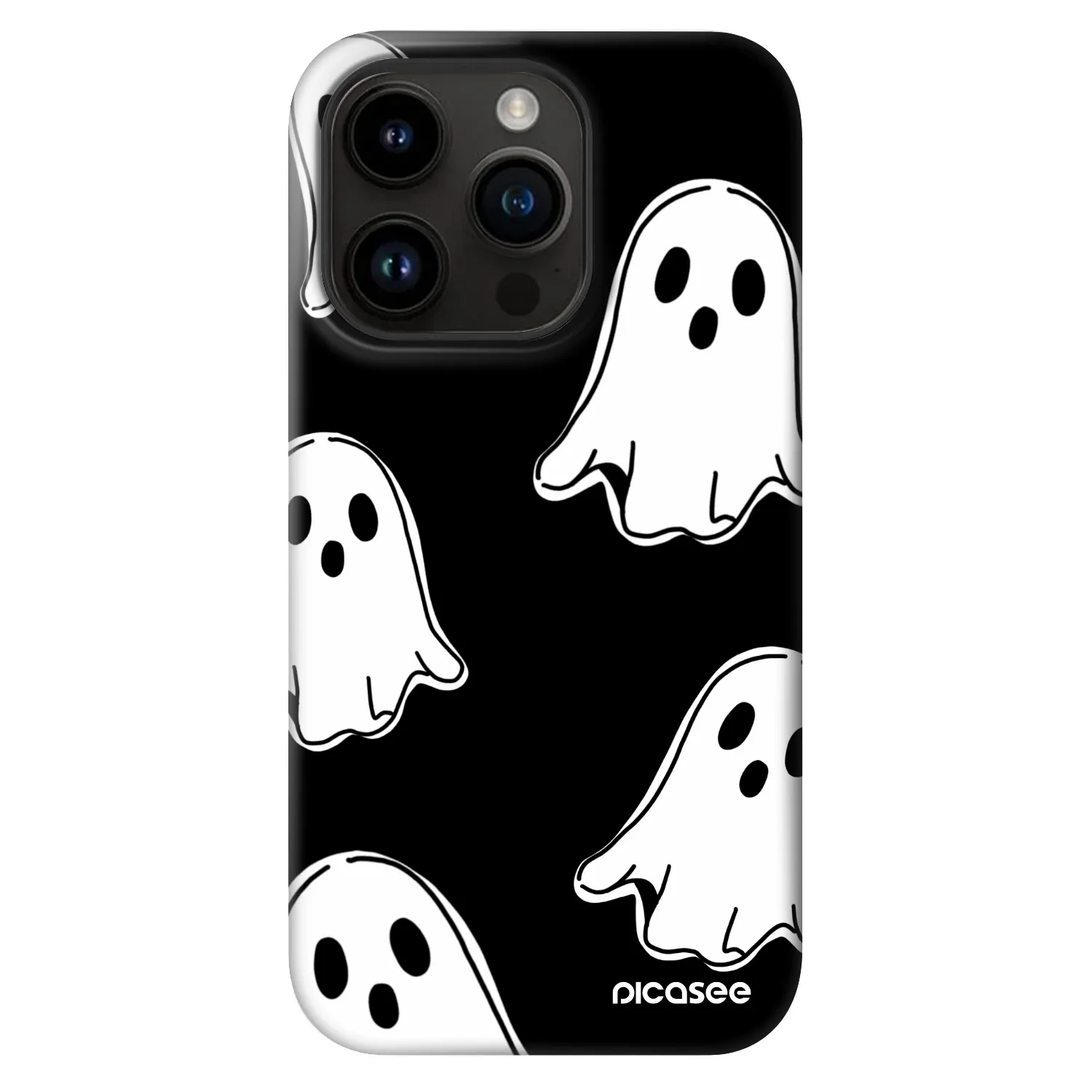 Picasee Fashion Case MagSafe für Apple iPhone 14 Pro - Black ghosts