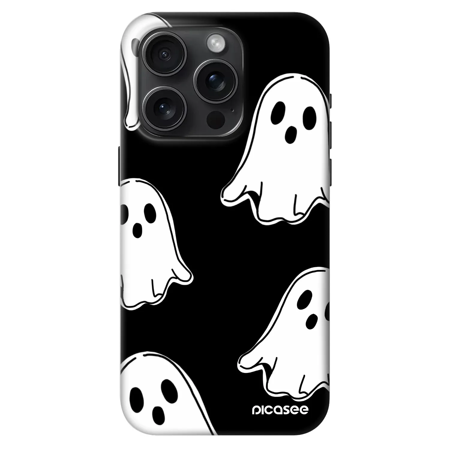 Picasee Fashion Case MagSafe für Apple iPhone 15 Pro - Black ghosts