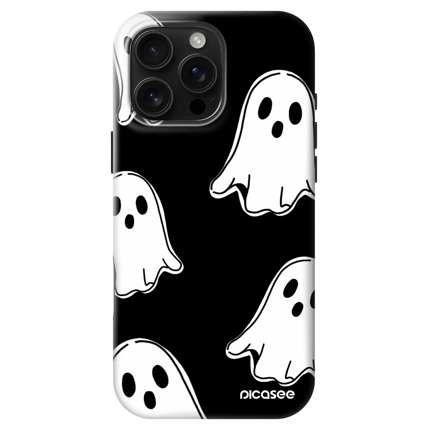 Picasee Fashion Case MagSafe für Apple iPhone 16 Pro Max - Black ghosts