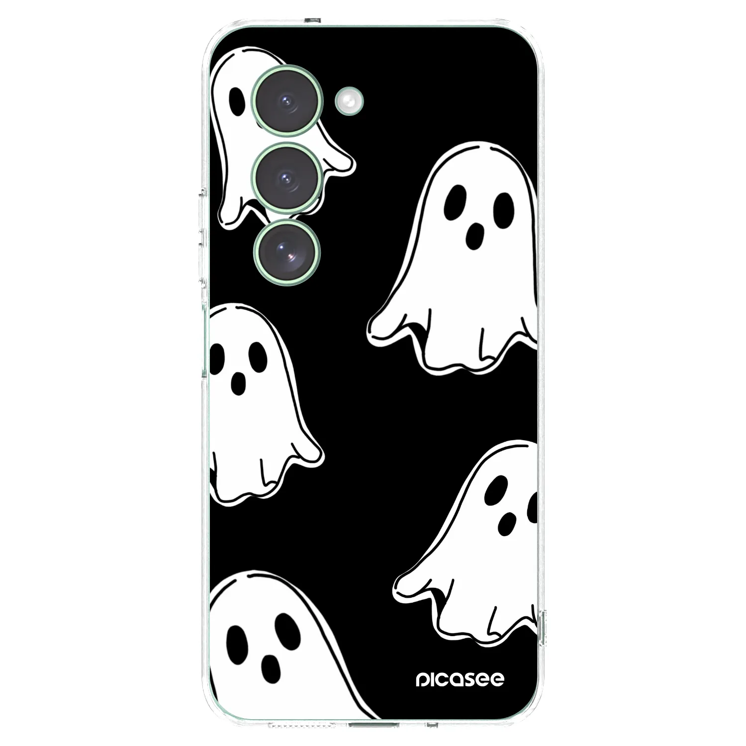 Picasee Xiaomi Redmi 15 5G Hülle - Transparentes Silikon - Black ghosts