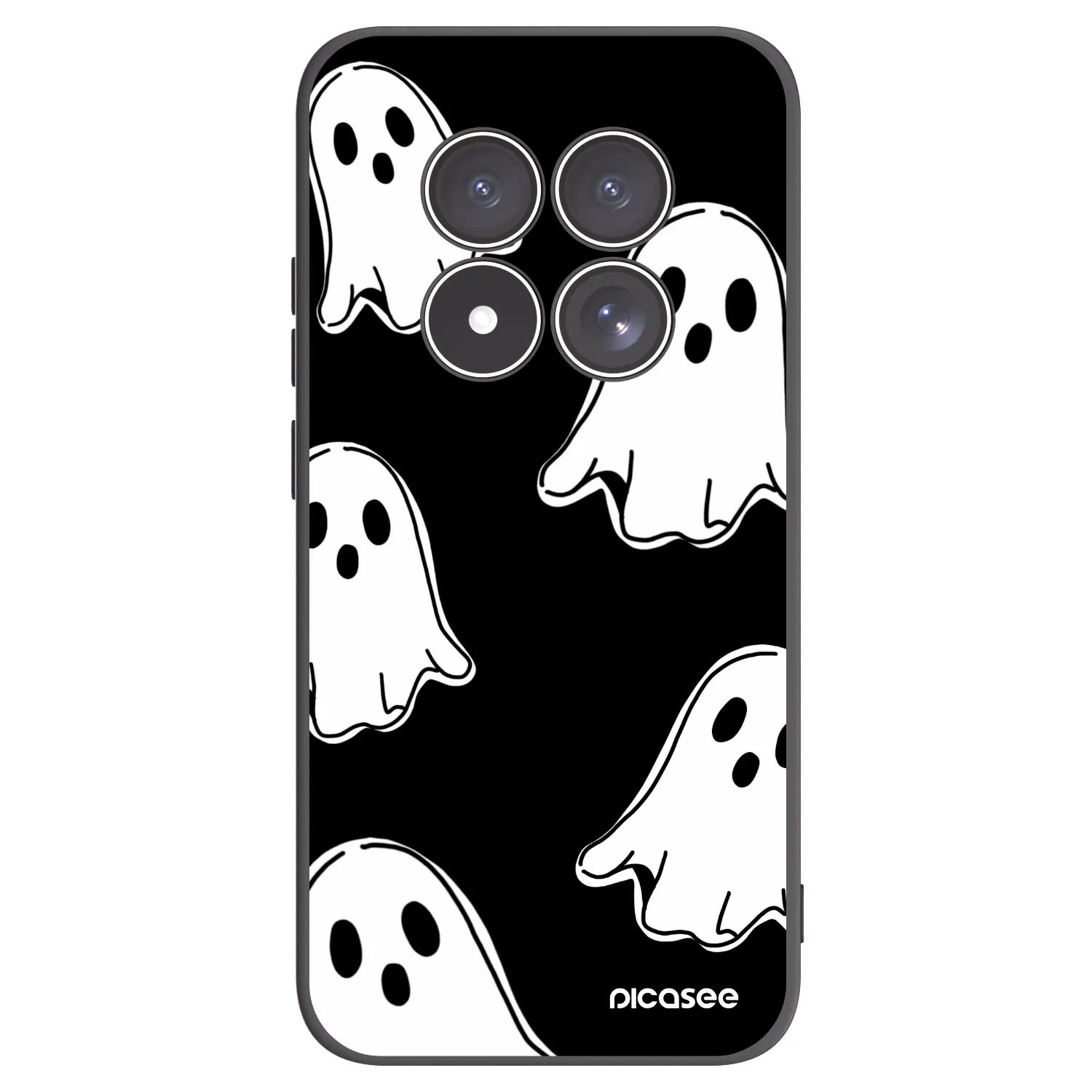 Picasee Xiaomi Redmi Note 15 Pro 4G Hülle - Schwarzes Silikon - Black ghosts