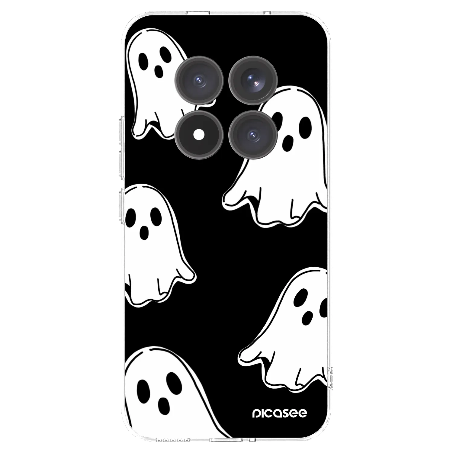 Picasee Xiaomi Redmi Note 15 Pro+ Hülle - Transparentes Silikon - Black ghosts