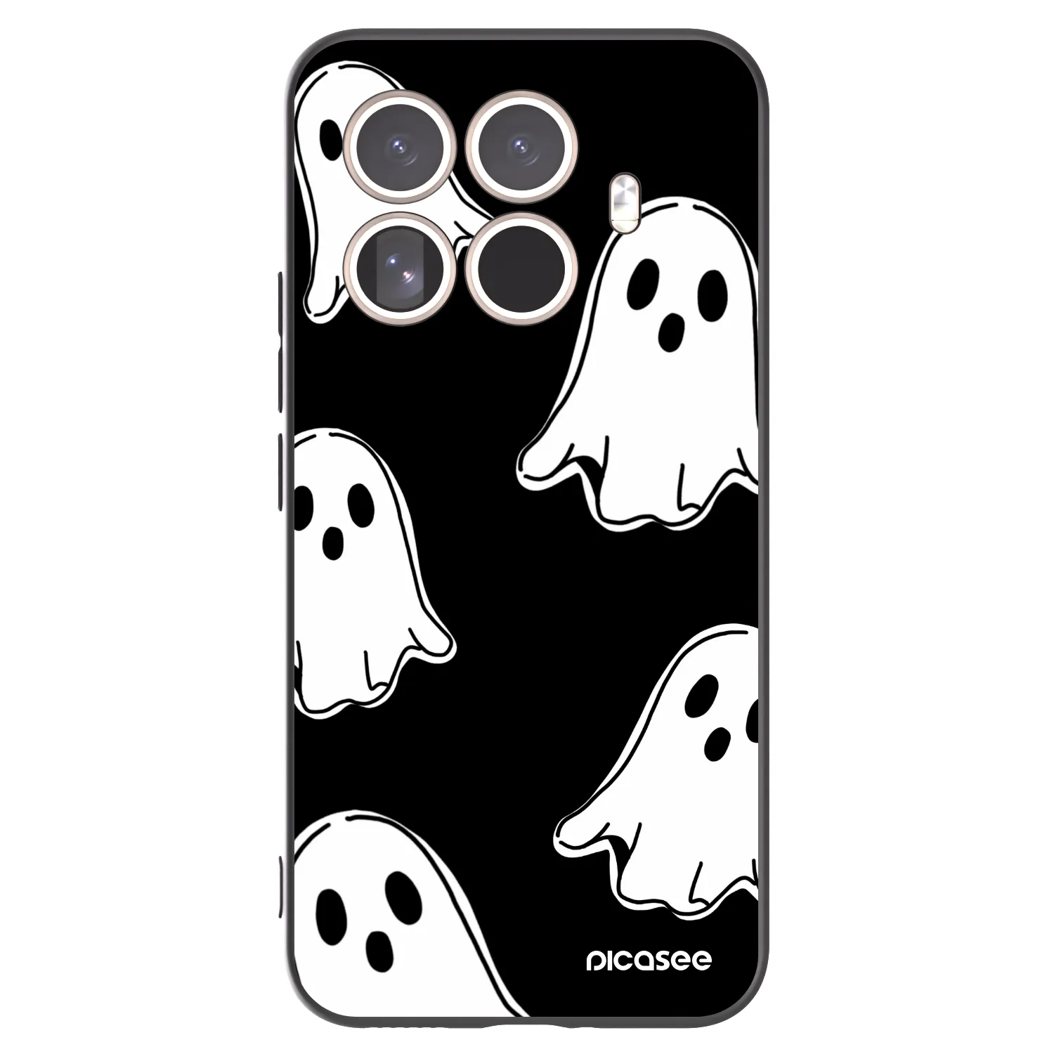 Picasee Xiaomi 15T Pro Hülle - Schwarzes Silikon - Black ghosts