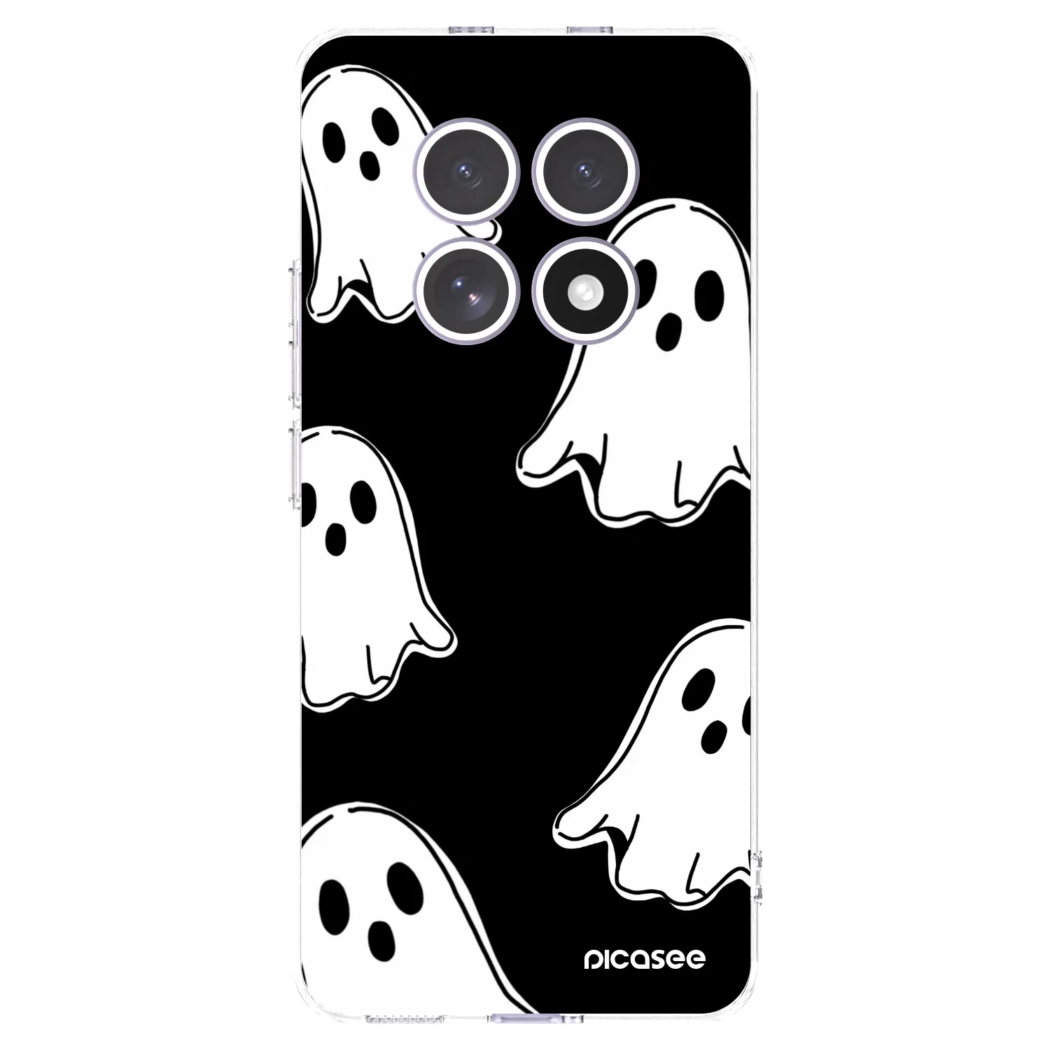 Picasee Xiaomi Redmi Note 15 4G Hülle - Transparentes Silikon - Black ghosts