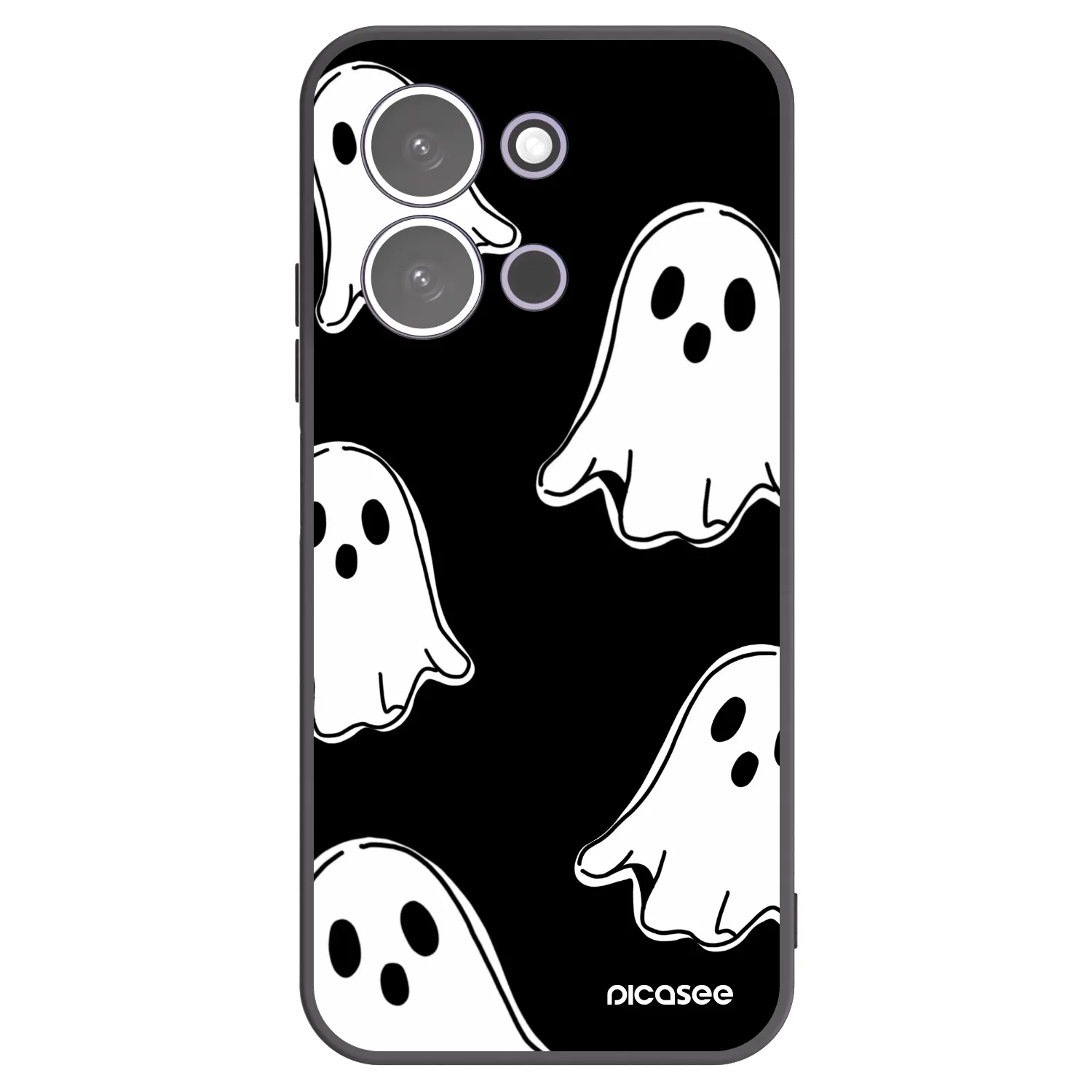 Picasee Xiaomi Redmi 15C 5G Hülle - Schwarzes Silikon - Black ghosts
