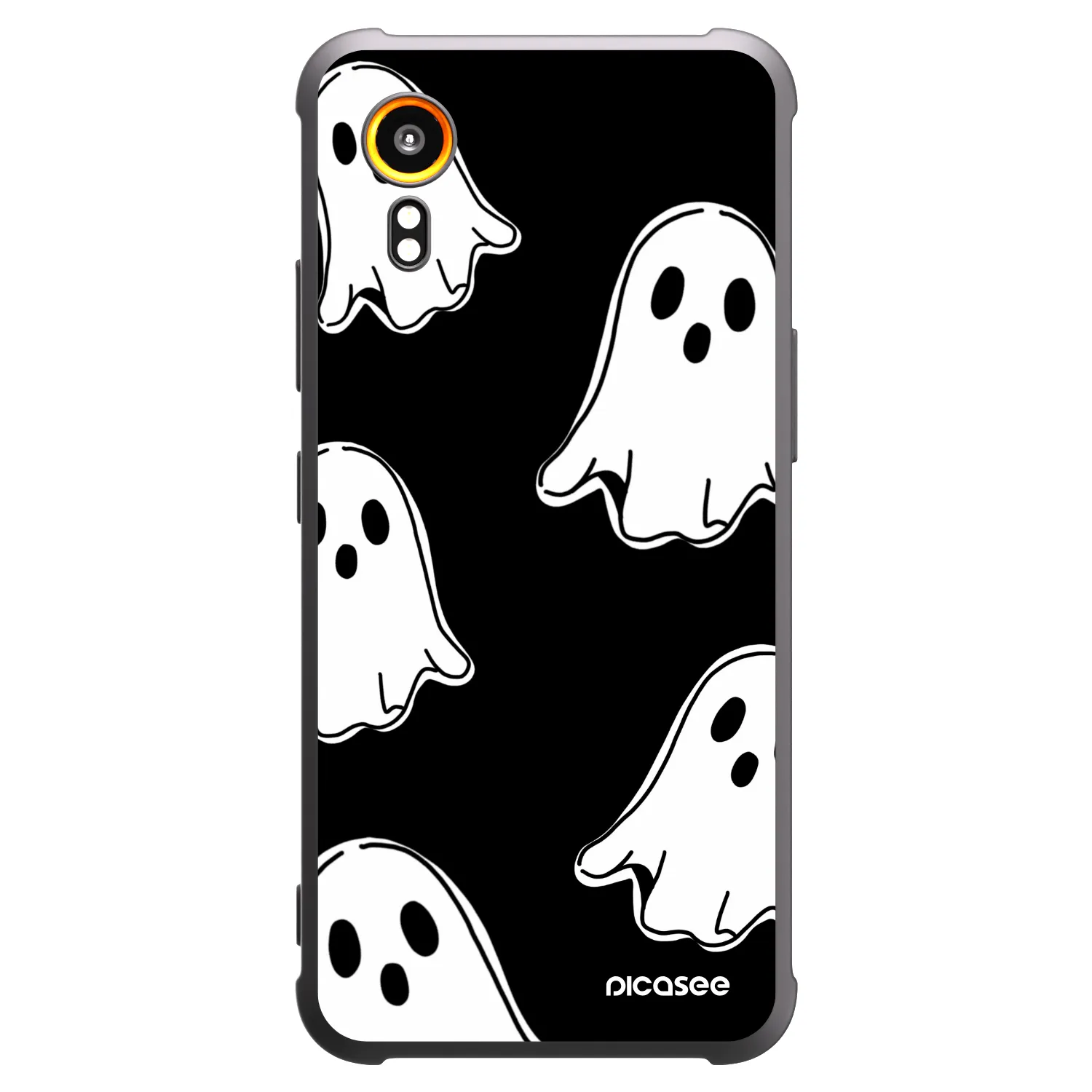 Picasee Samsung Galaxy XCover 7 Hülle - Schwarzes Silikon - Black ghosts