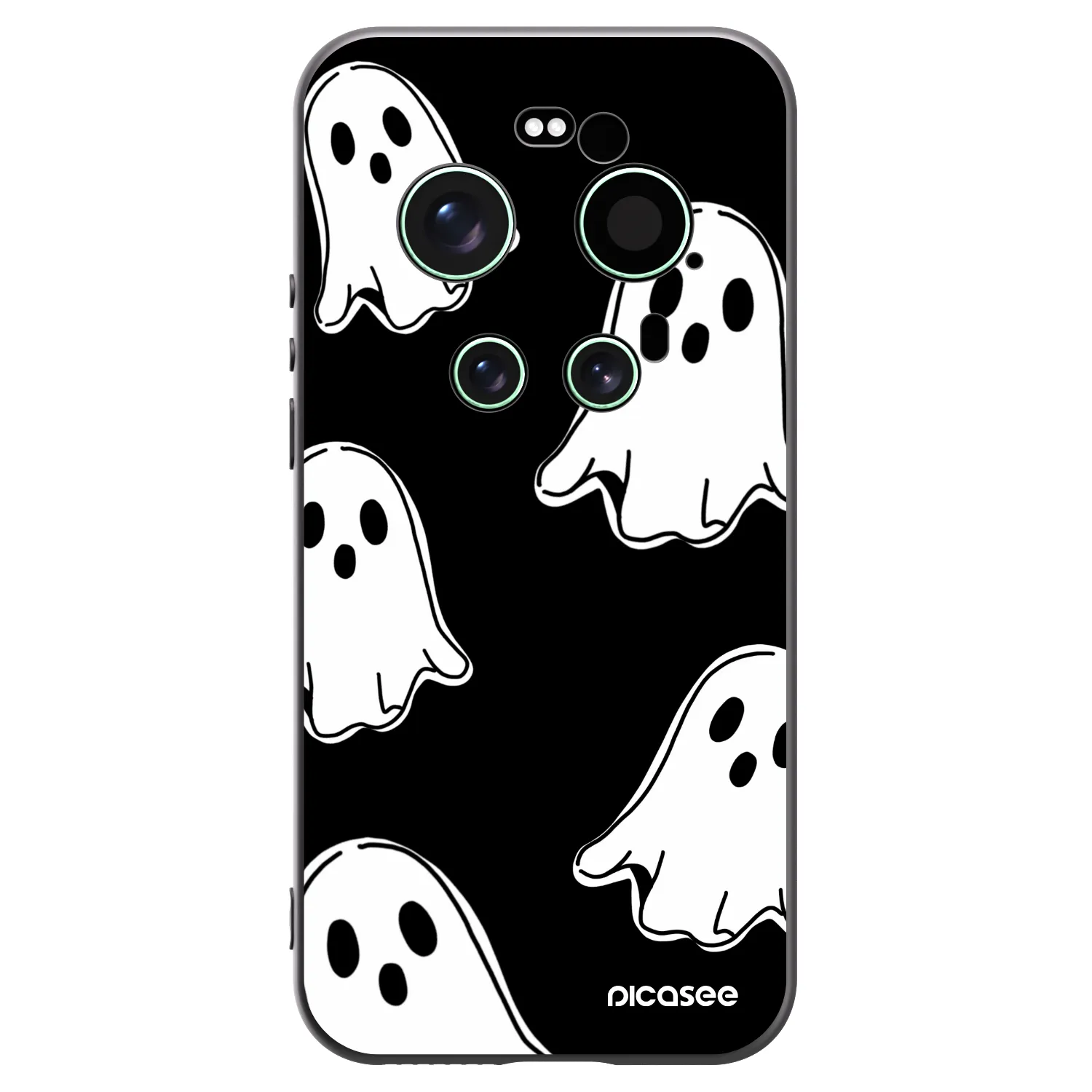 Picasee Xiaomi 17 Ultra Hülle - Schwarzes Silikon - Black ghosts